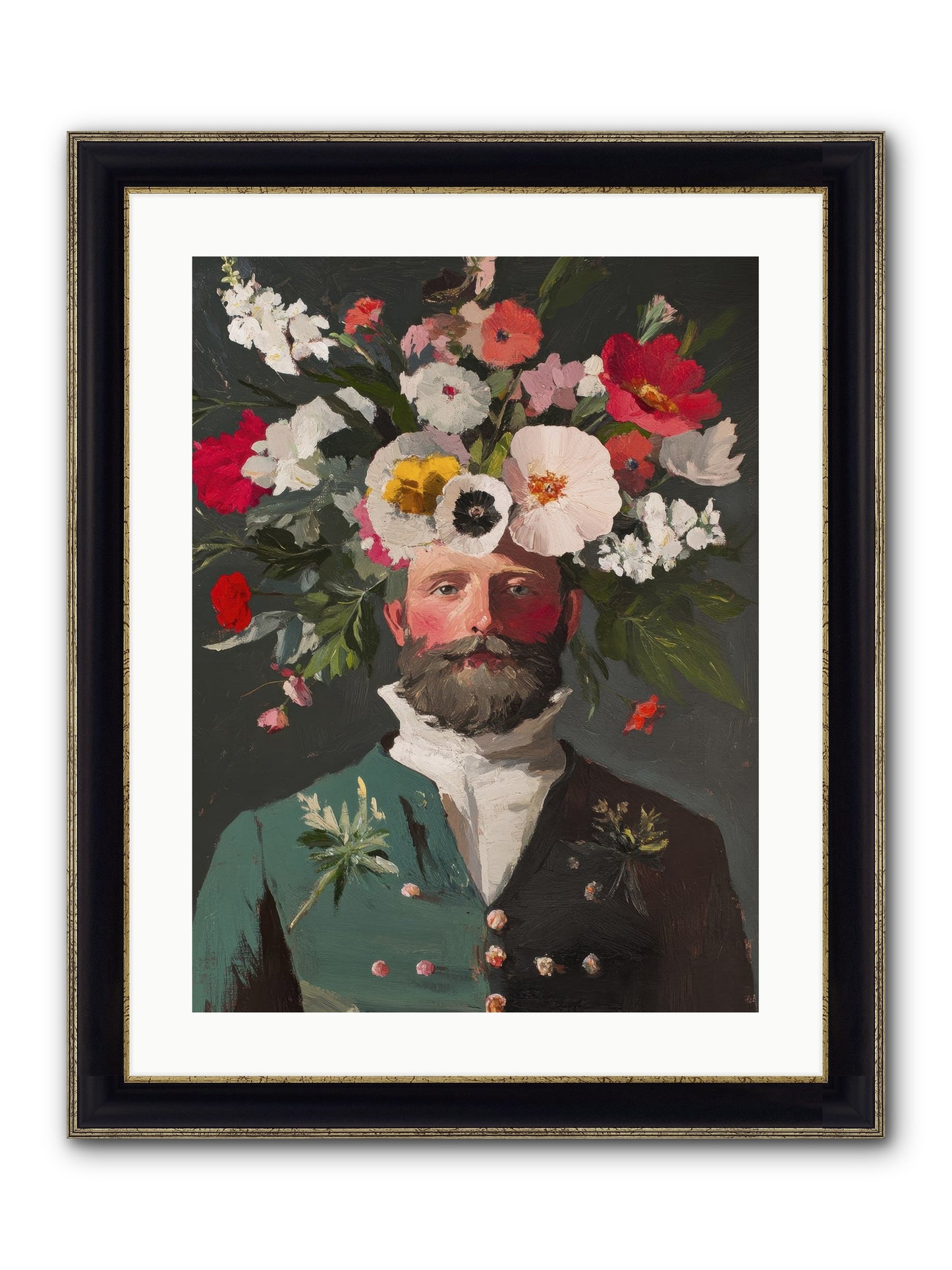 The Plant Whisperer Framed Print - Black & Gold 18x24