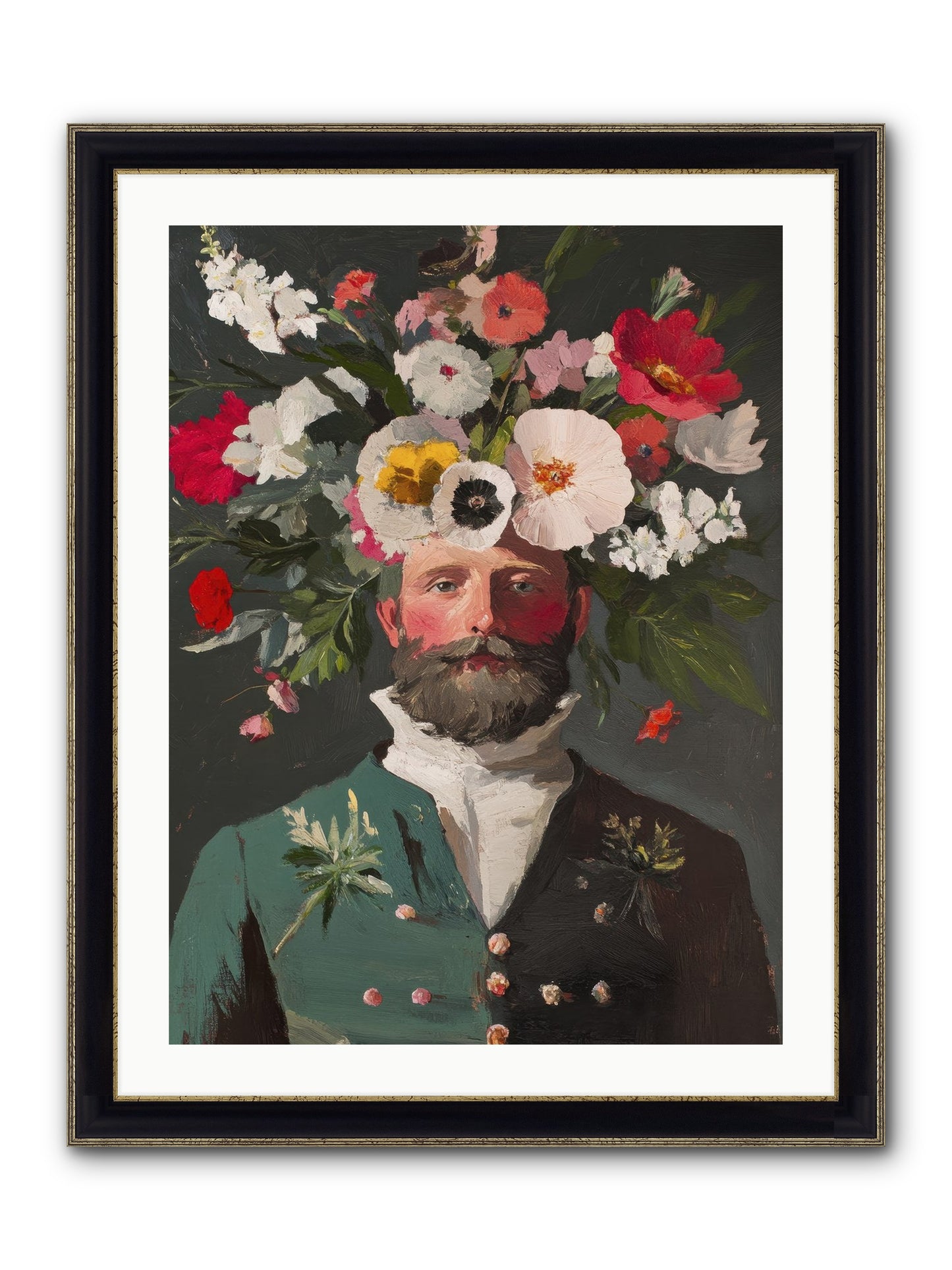 The Plant Whisperer Framed Print - Black & Gold 24x32