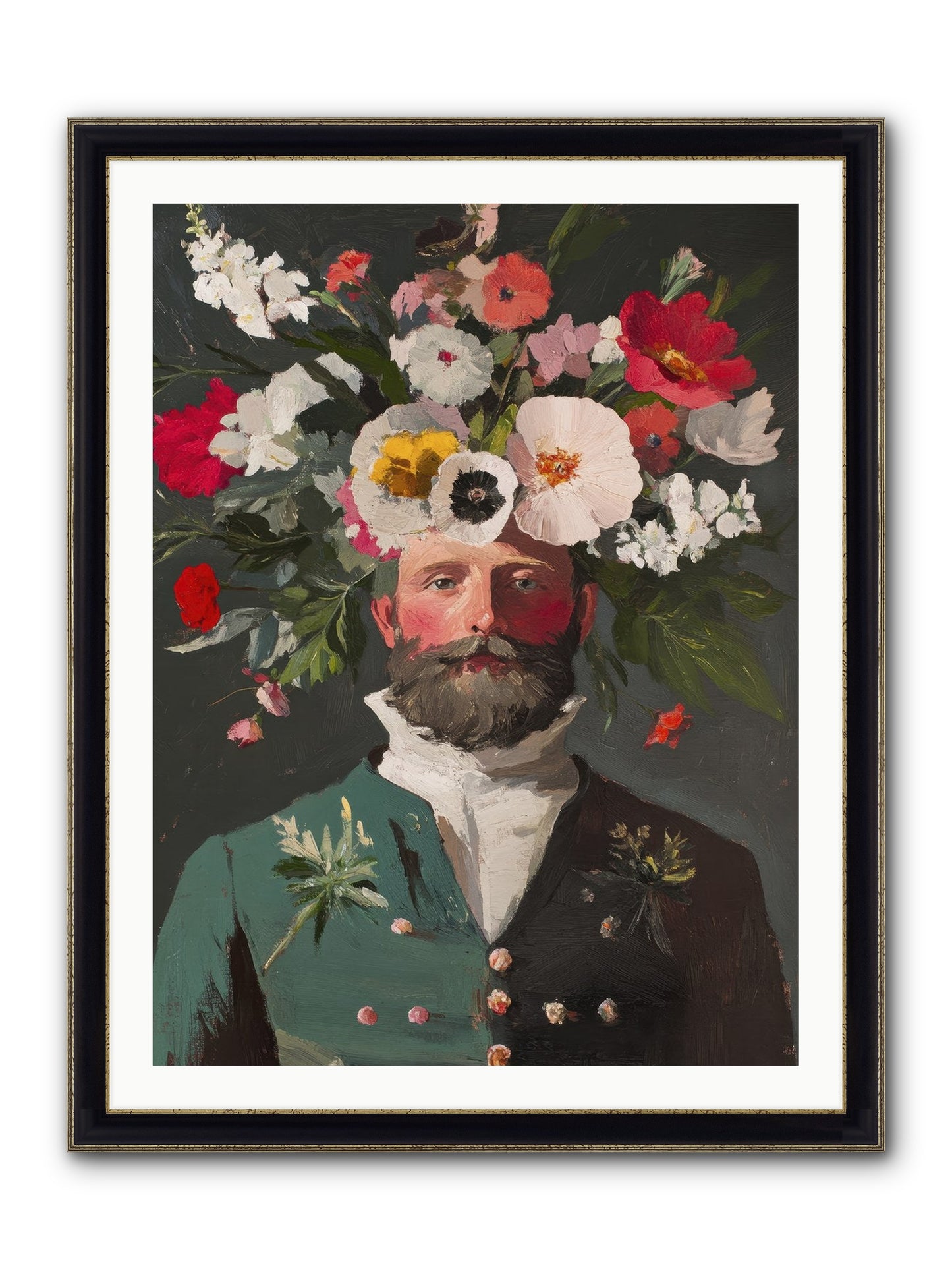 The Plant Whisperer Framed Print - Black & Gold 30x40