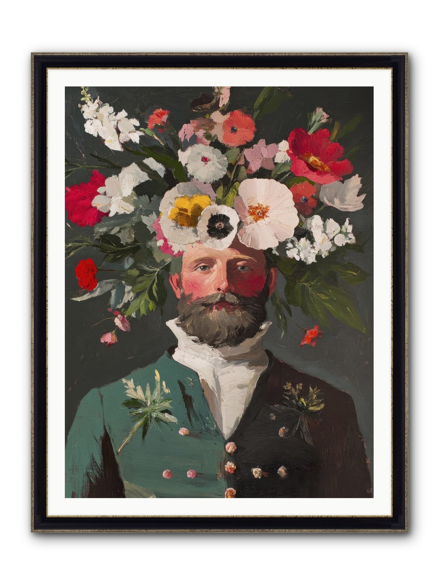 The Plant Whisperer Framed Print - Black & Gold 36x48