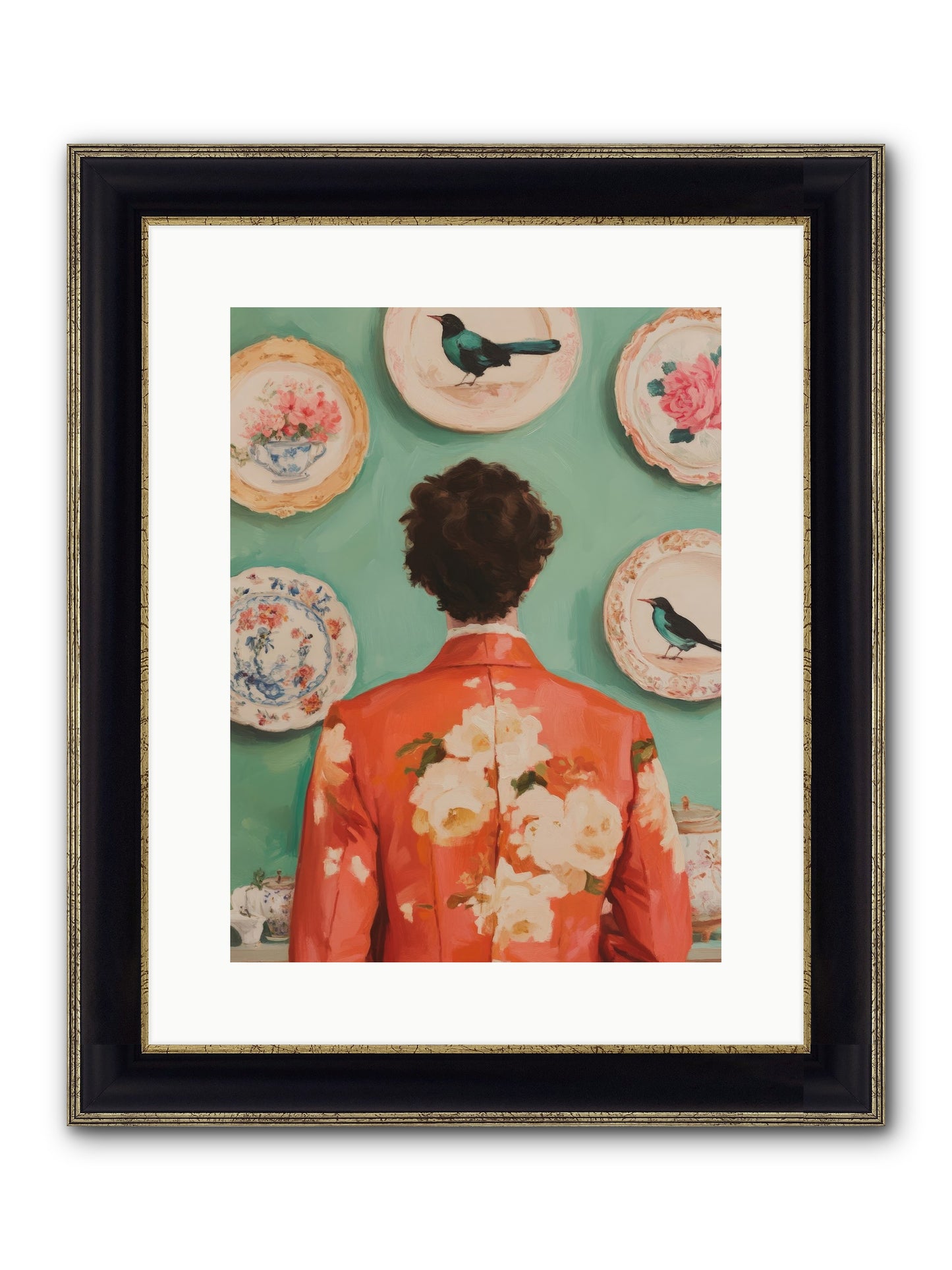 The Porcelain Diaries Framed Print - Black & Gold 12x16