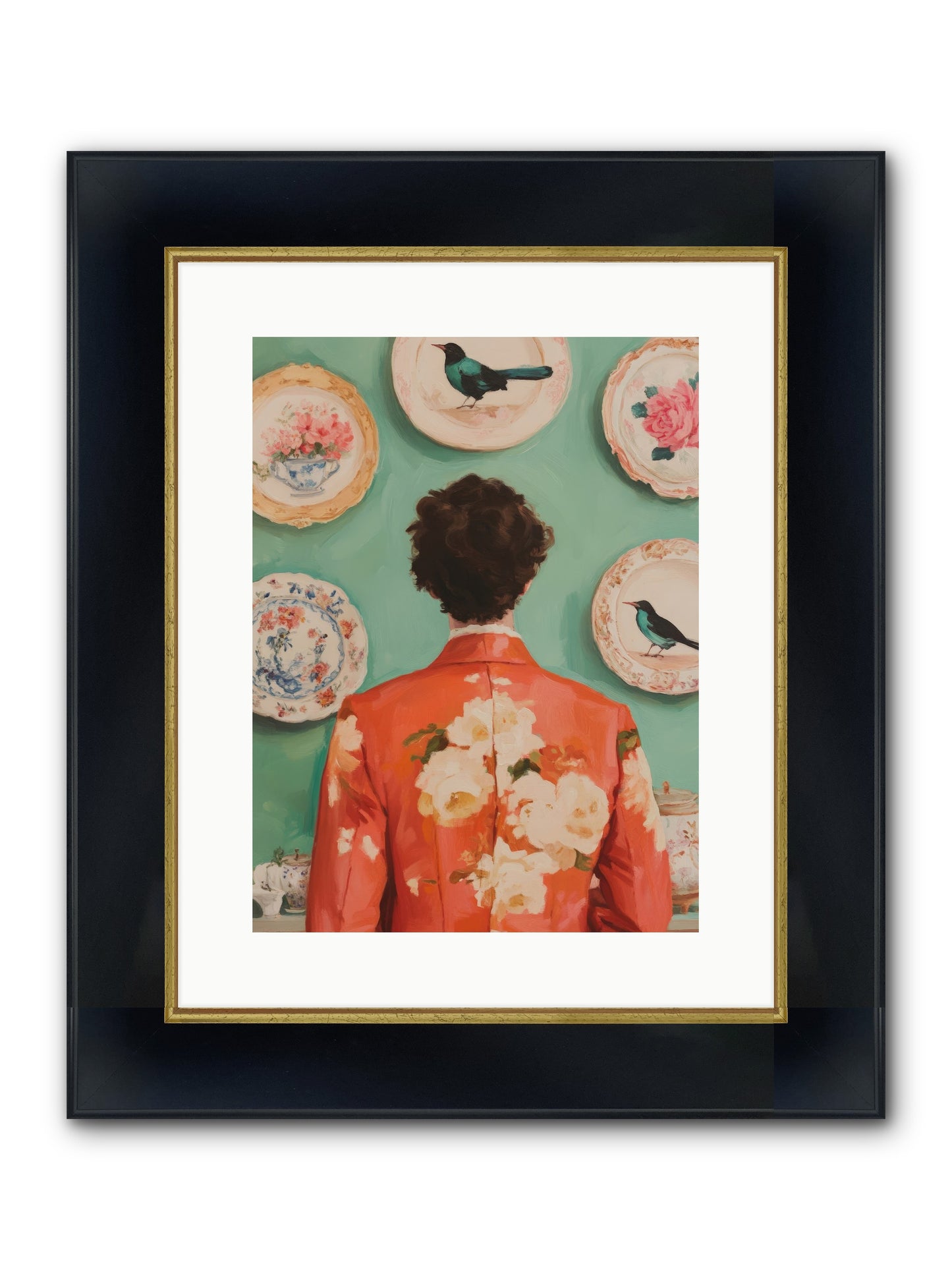 The Porcelain Diaries Framed Print - Wide Black w/Gold 12x16