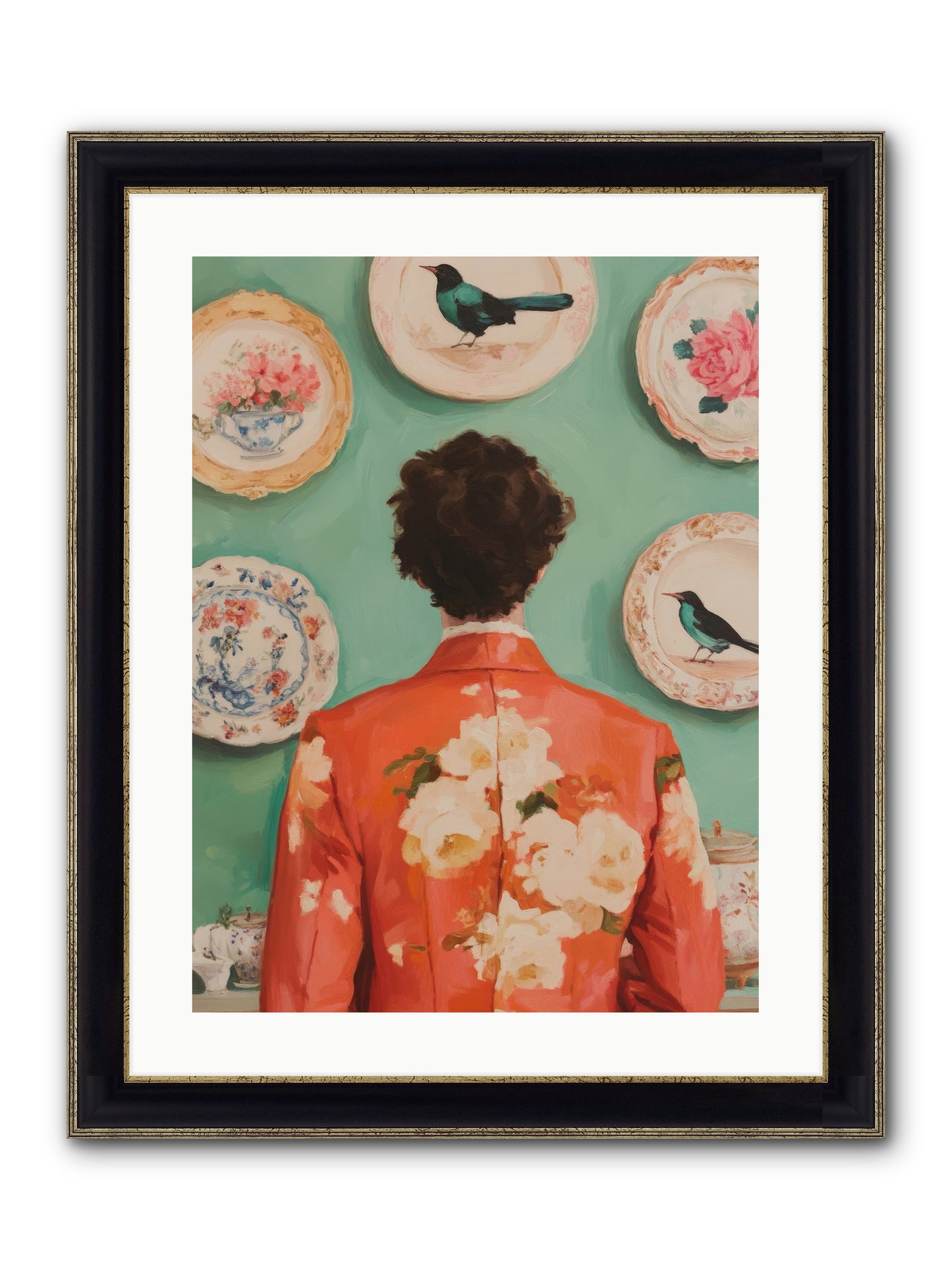 The Porcelain Diaries Framed Print - Black & Gold 18x24