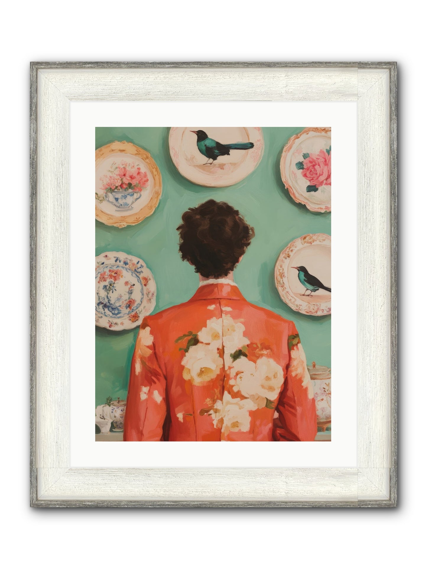 The Porcelain Diaries Framed Print - Driftwood White 18x24