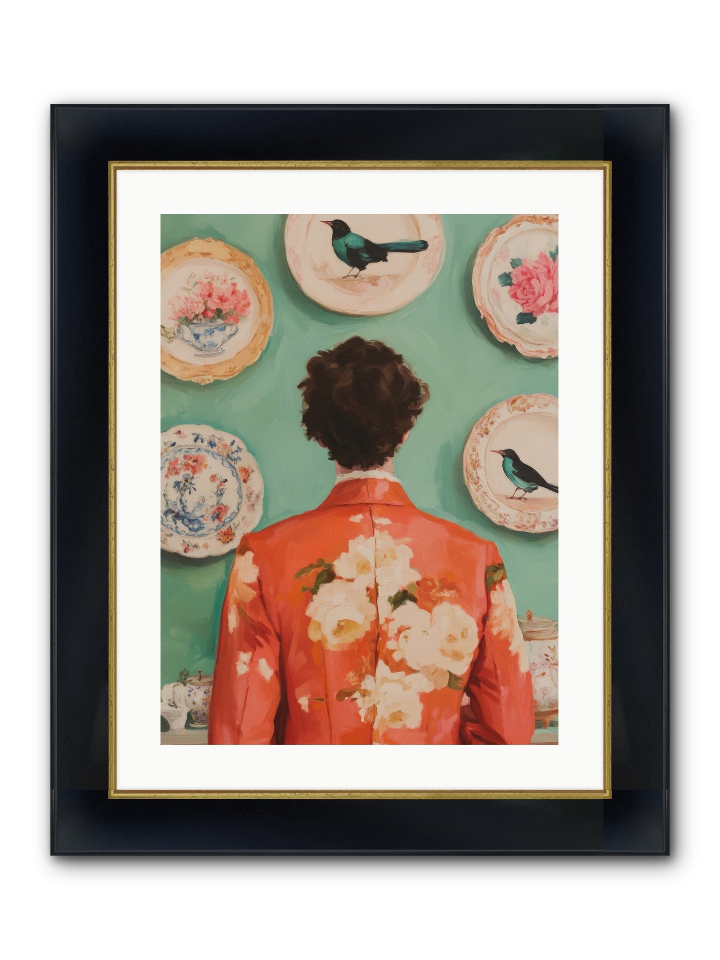 The Porcelain Diaries Framed Print - Wide Black w/Gold 18x24