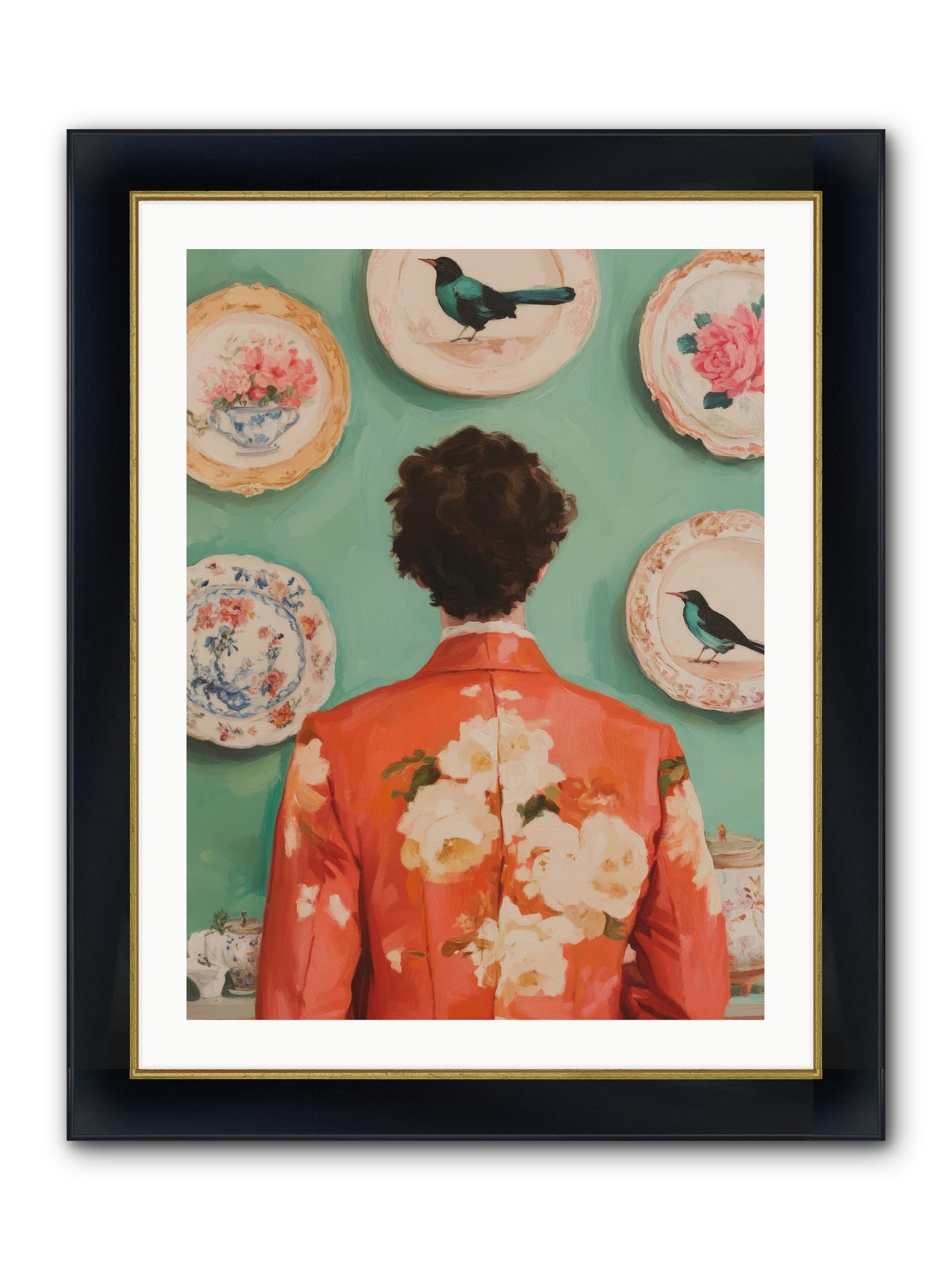 The Porcelain Diaries Framed Print - Wide Black w/Gold 24x32