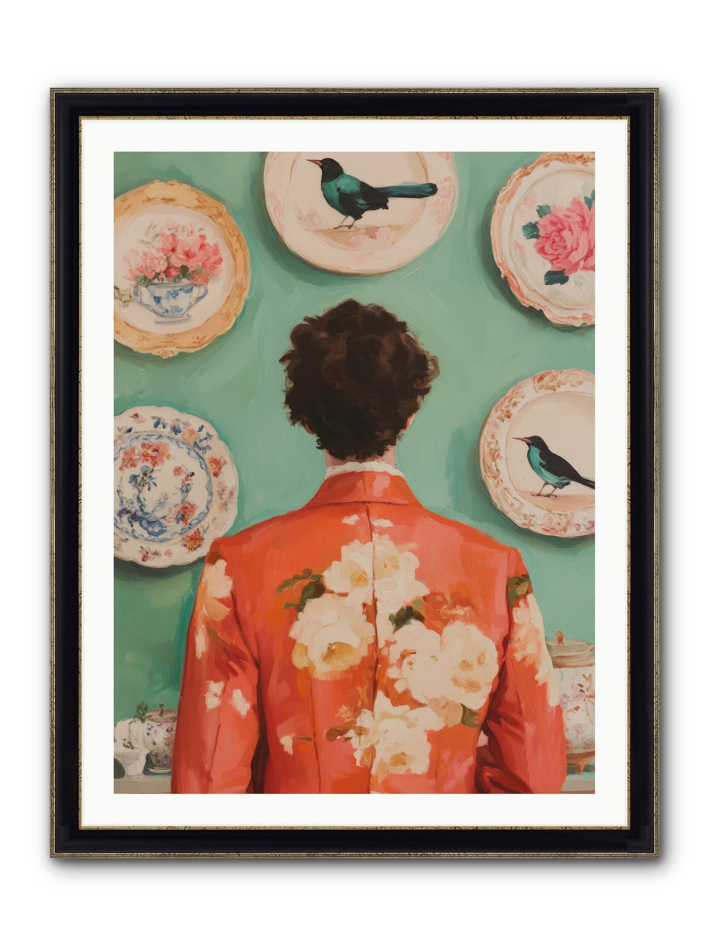 The Porcelain Diaries Framed Print - Black & Gold 30x40
