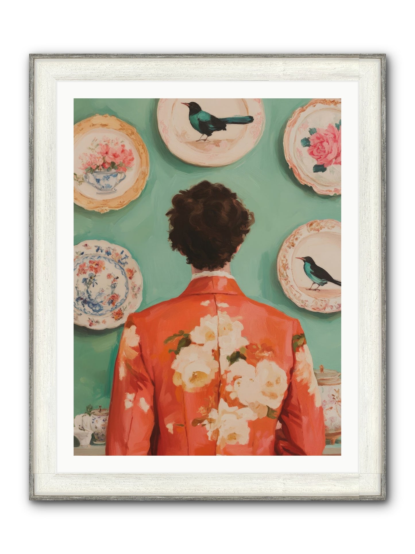The Porcelain Diaries Framed Print - Driftwood White 30x40