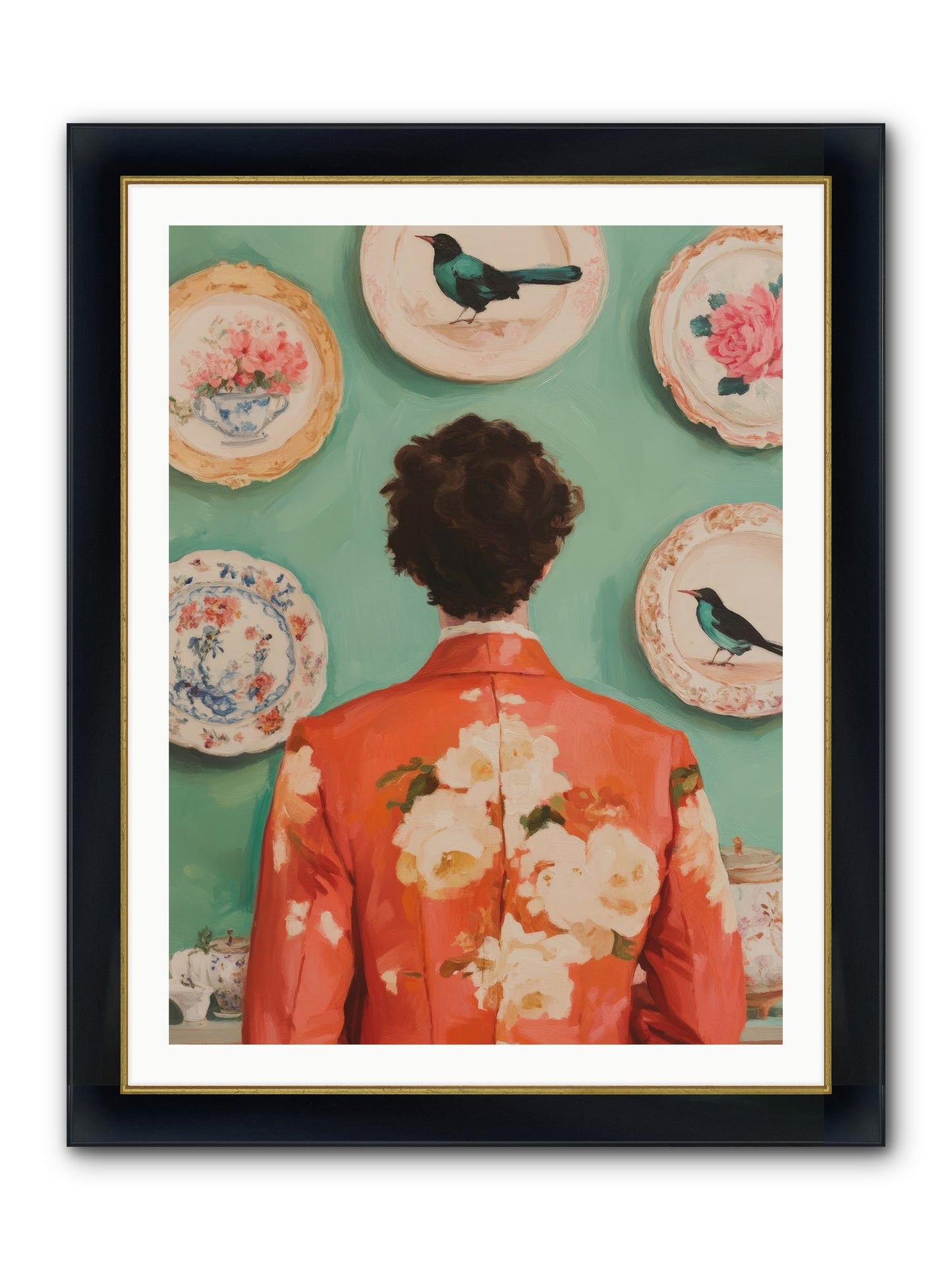 The Porcelain Diaries Framed Print - Wide Black w/Gold 30x40