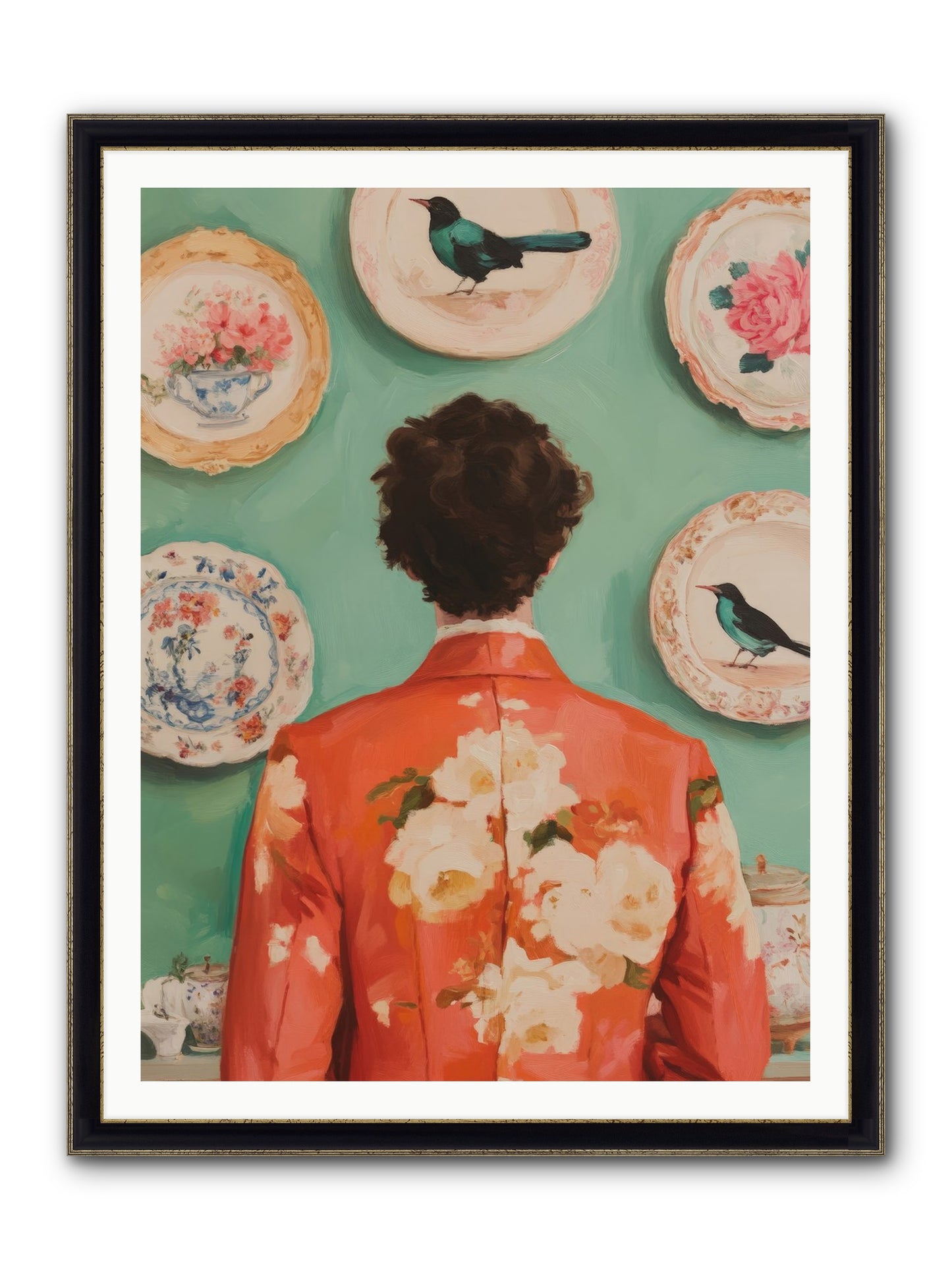 The Porcelain Diaries Framed Print - Black & Gold 36x48