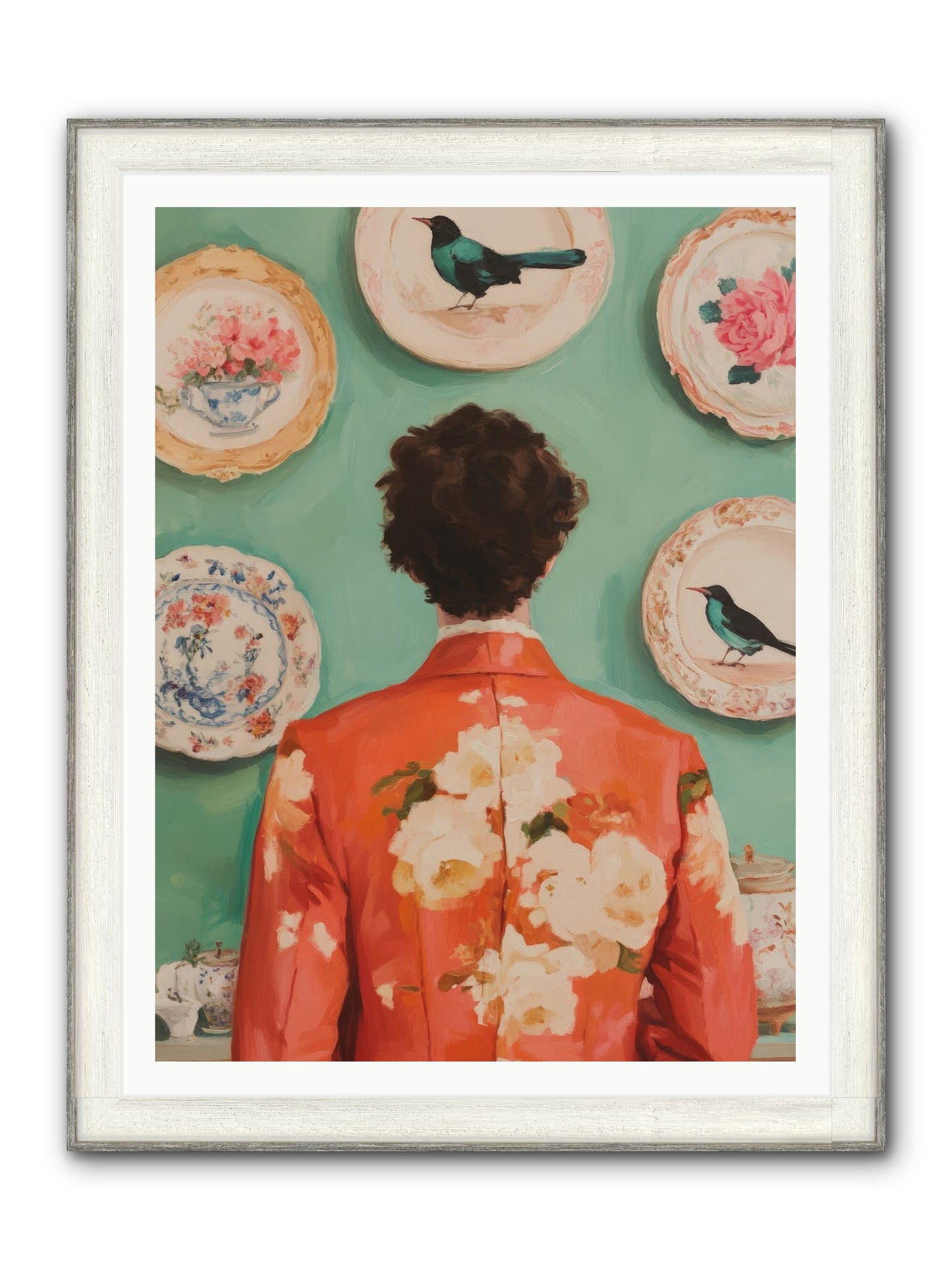 The Porcelain Diaries Framed Print - Driftwood White 36x48