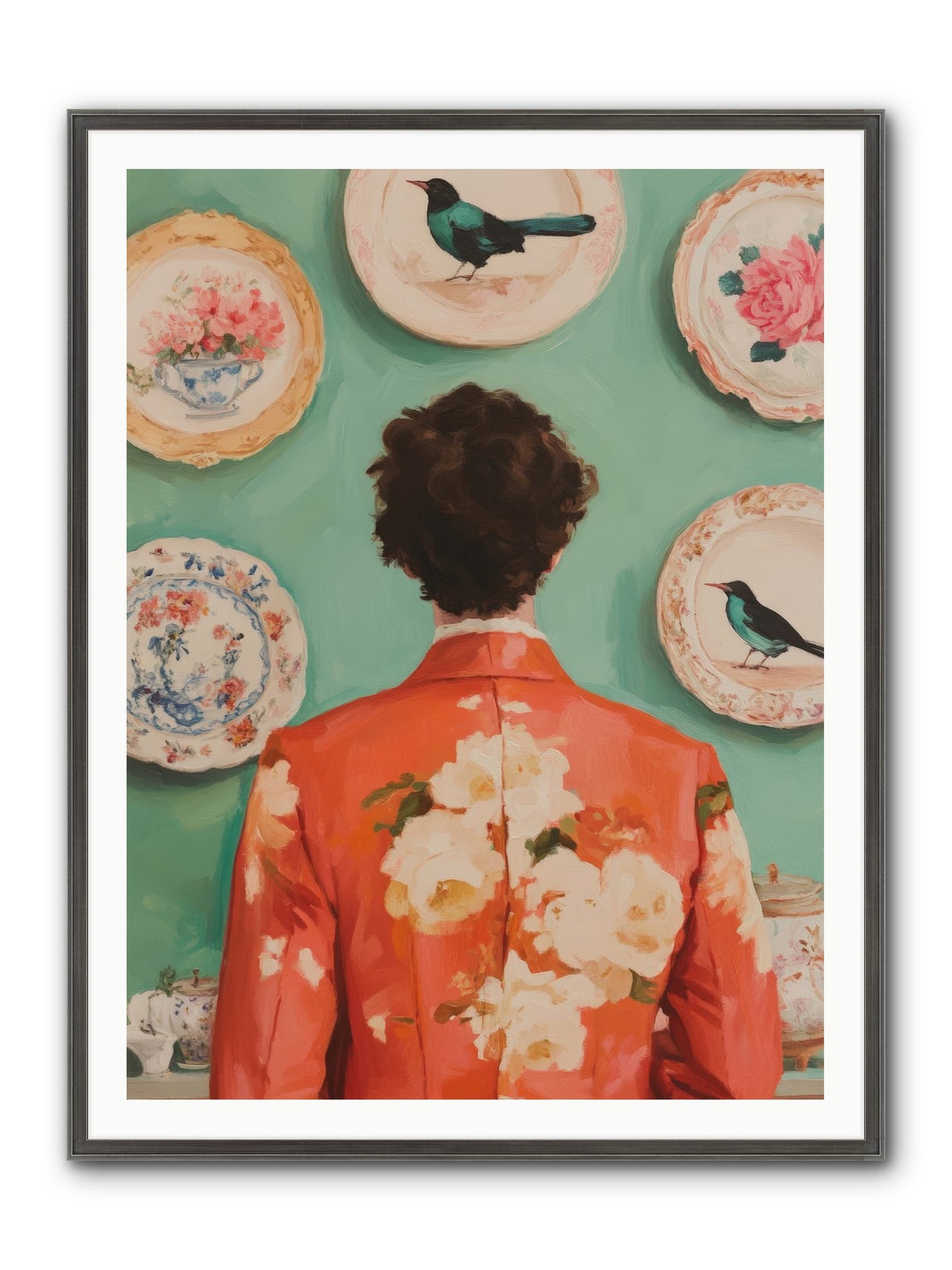 The Porcelain Diaries Framed Print - Slimwoods Black/Silver 36x48