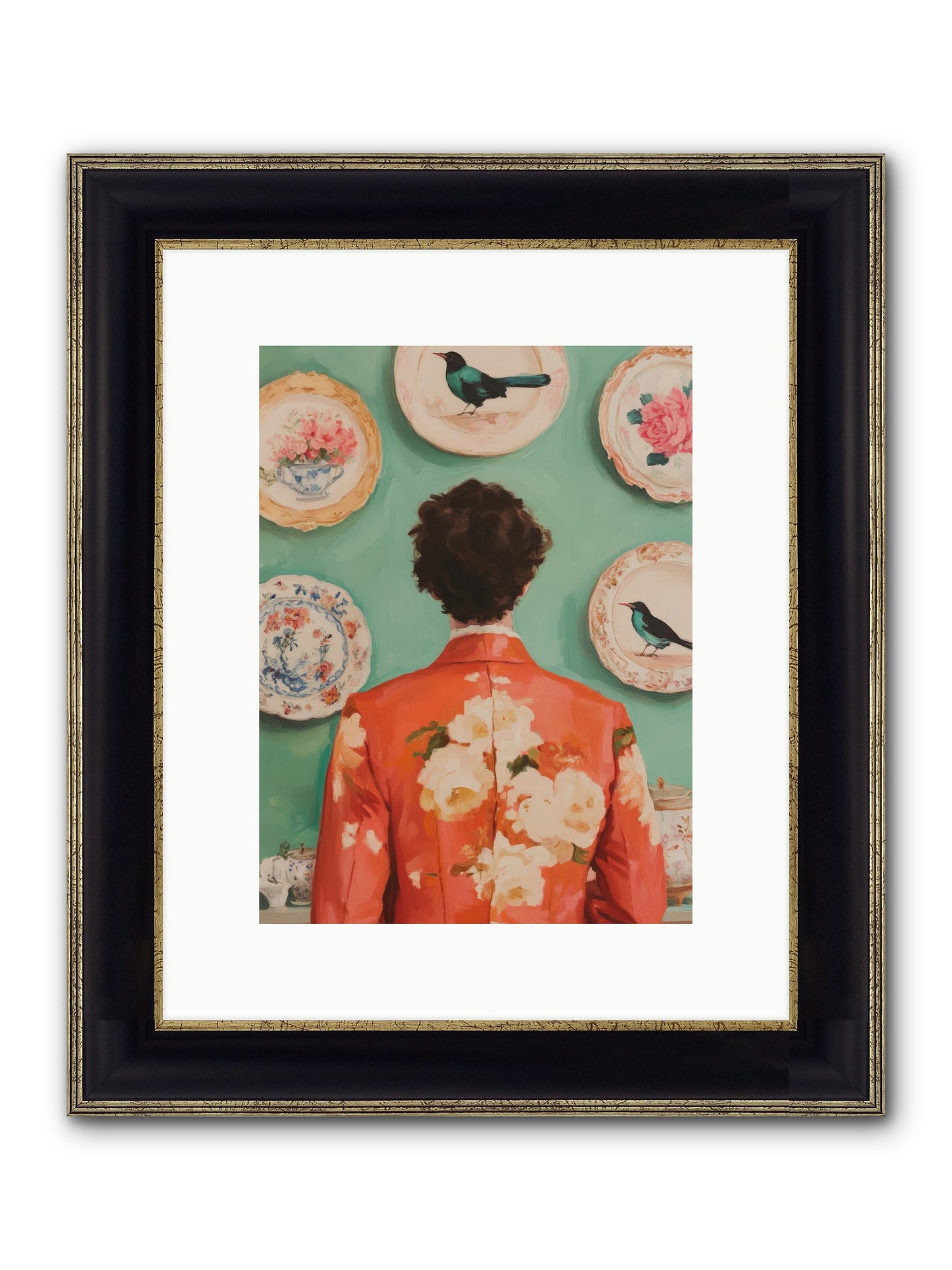 The Porcelain Diaries Framed Print - Black & Gold 9x12
