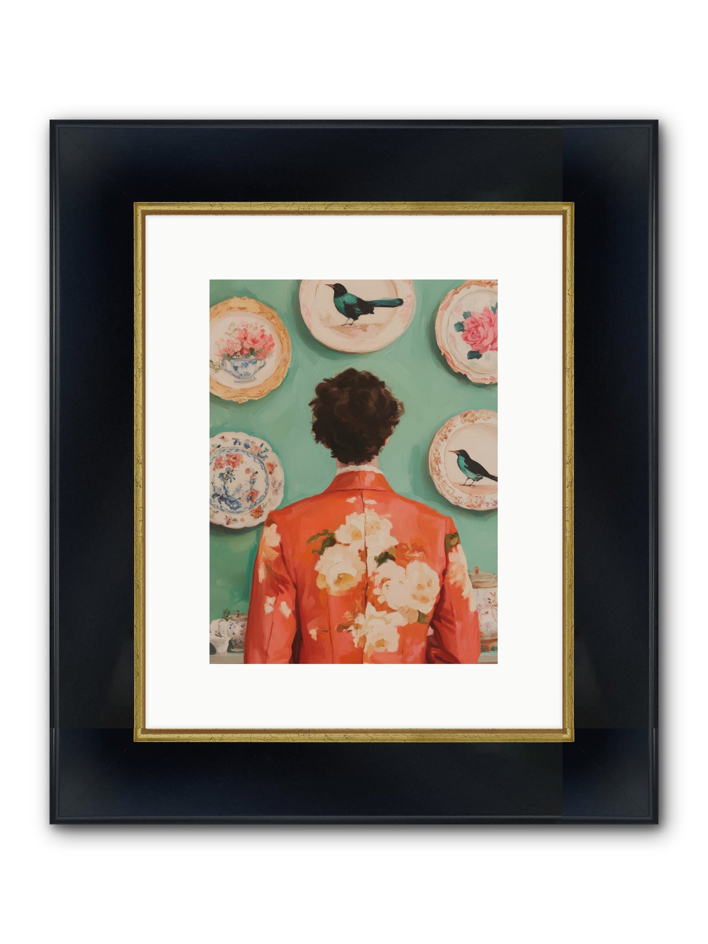 The Porcelain Diaries Framed Print - Wide Black w/Gold 9x12