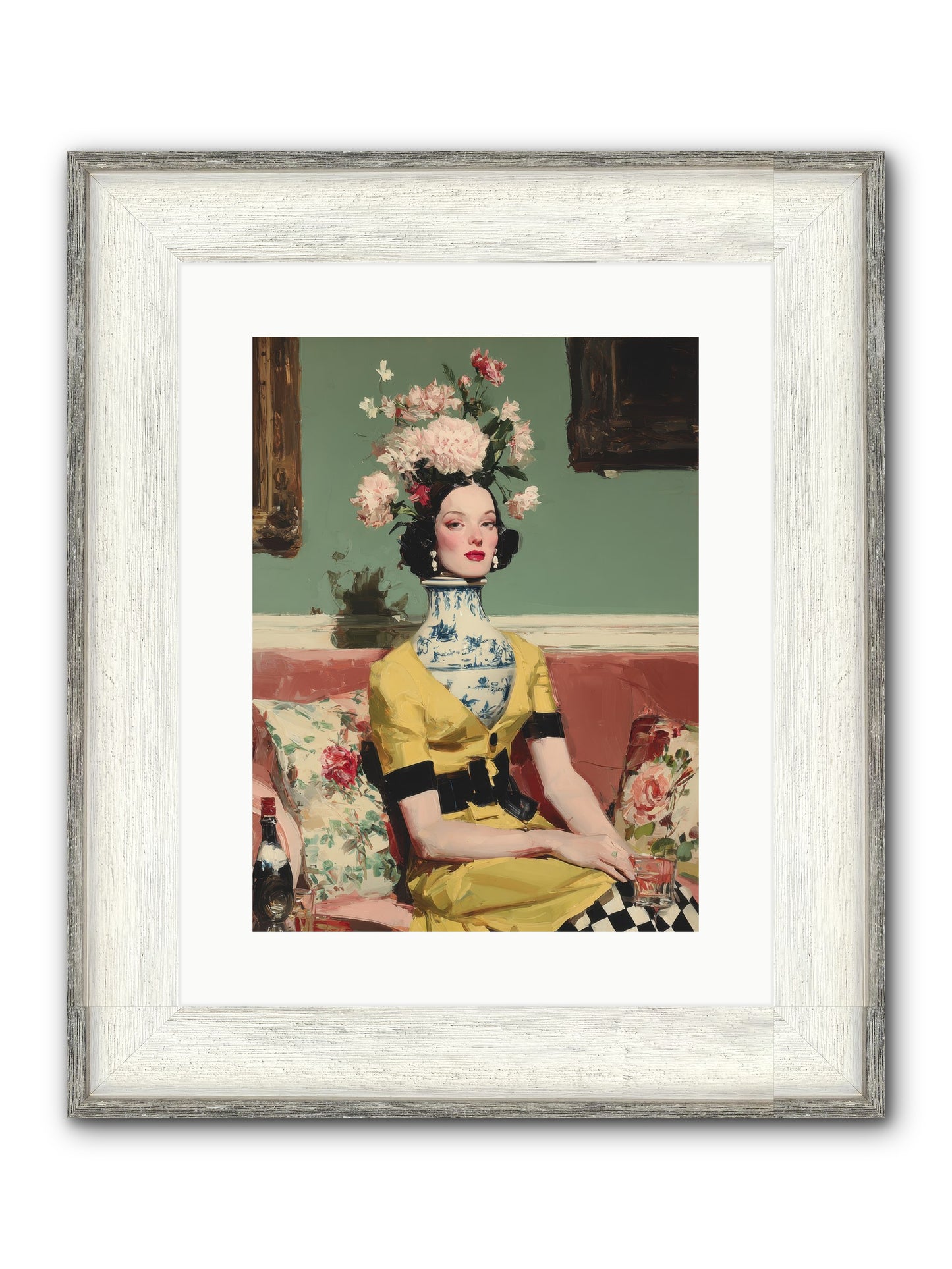 The Porcelain Parlour Framed Print - Driftwood White 12x16