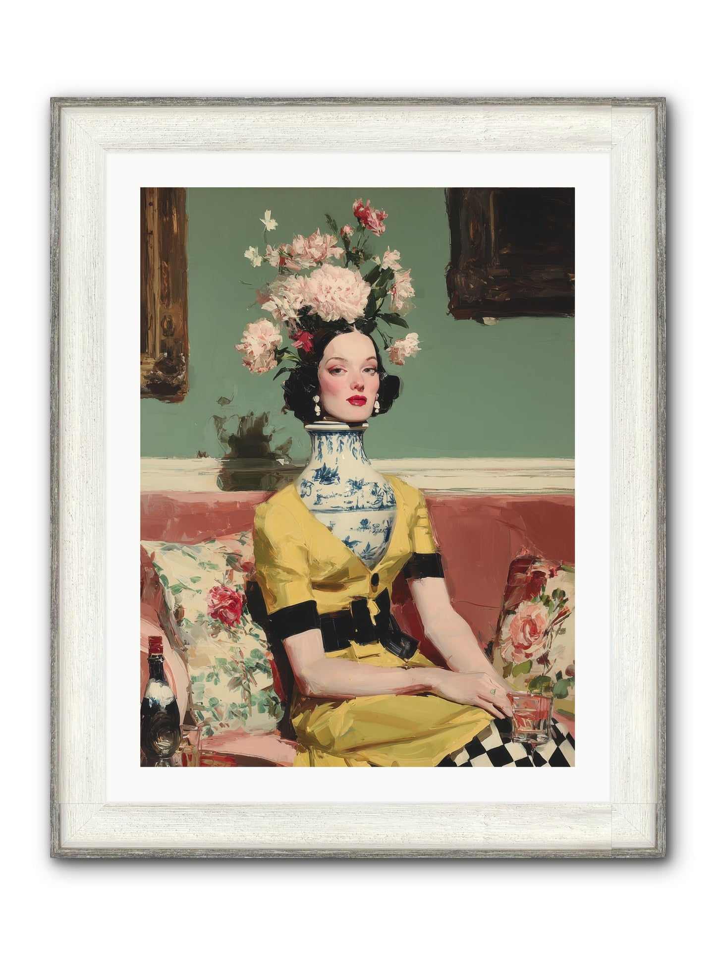 The Porcelain Parlour Framed Print - Driftwood White 24x32