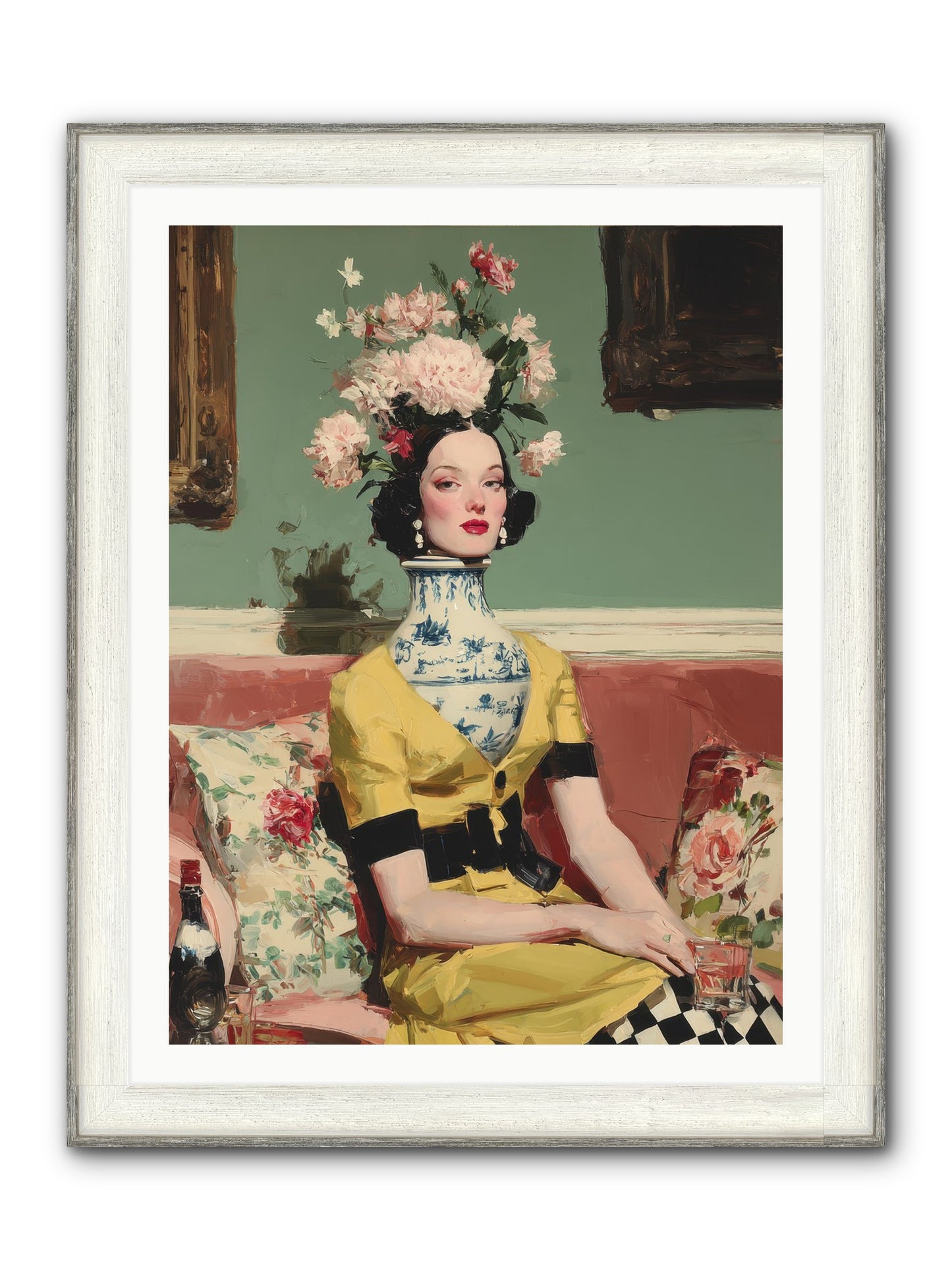 The Porcelain Parlour Framed Print - Driftwood White 30x40