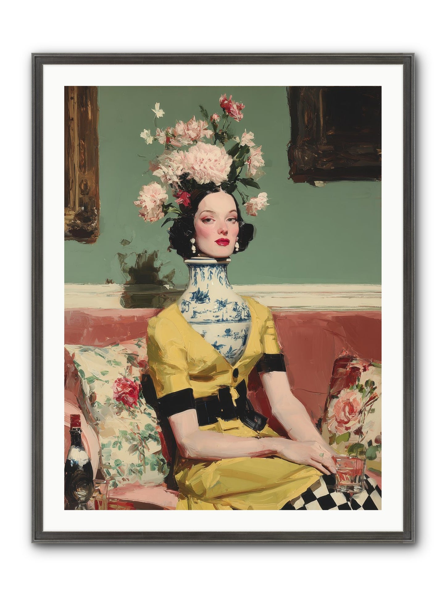 The Porcelain Parlour Framed Print - Slimwoods Black/Silver 30x40