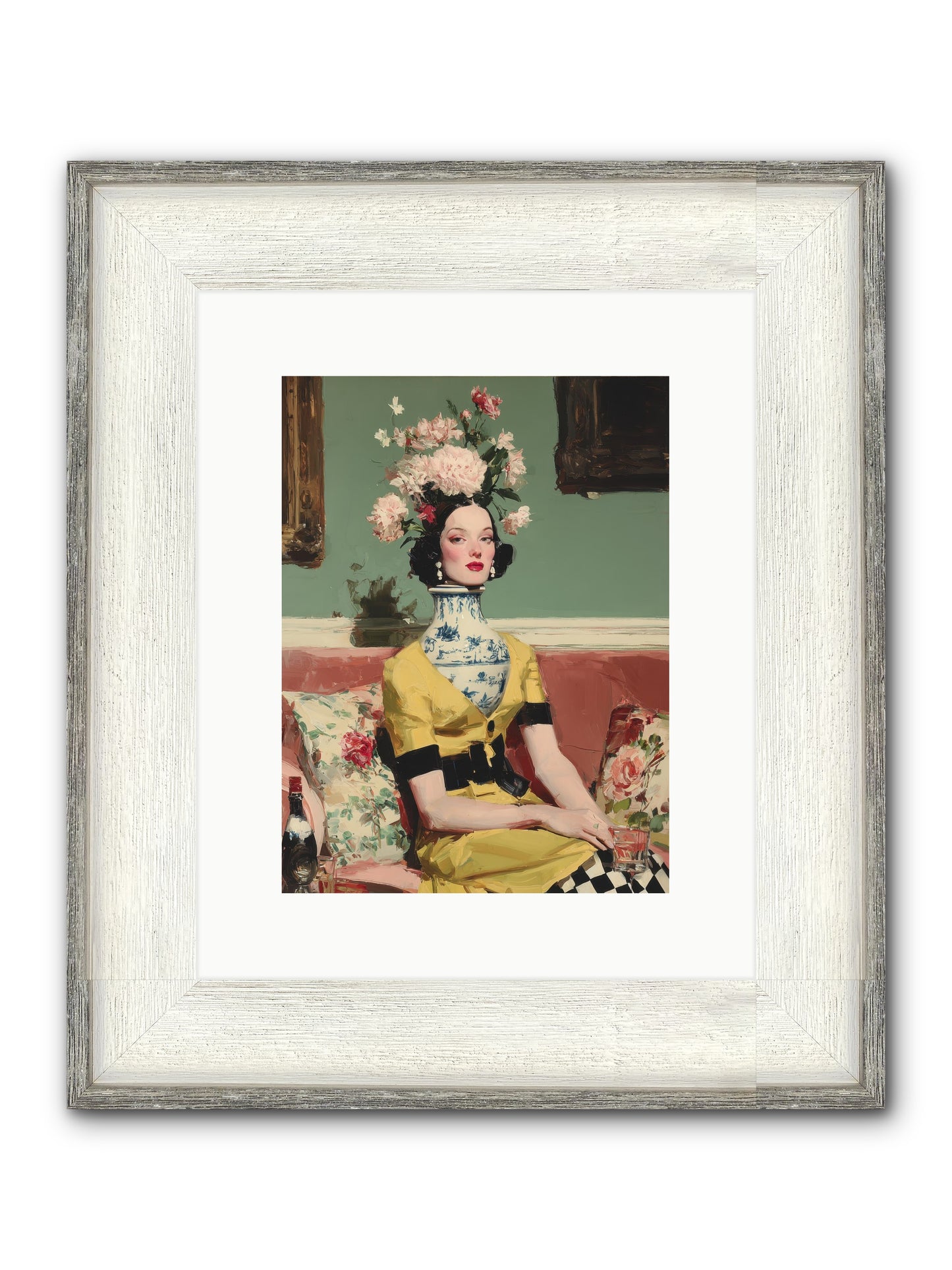The Porcelain Parlour Framed Print - Driftwood White 9x12
