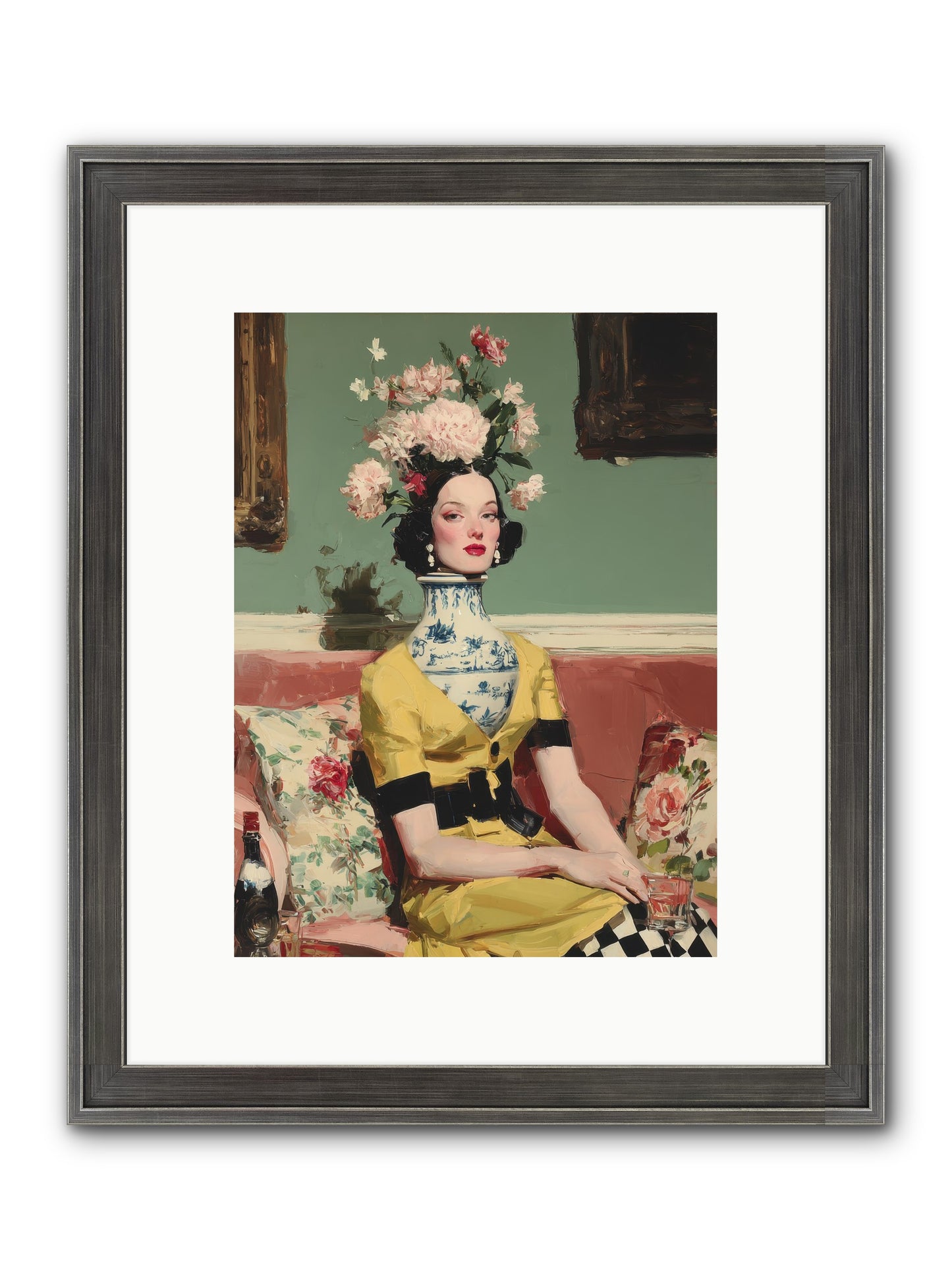 The Porcelain Parlour Framed Print - Slimwoods Black/Silver 9x12