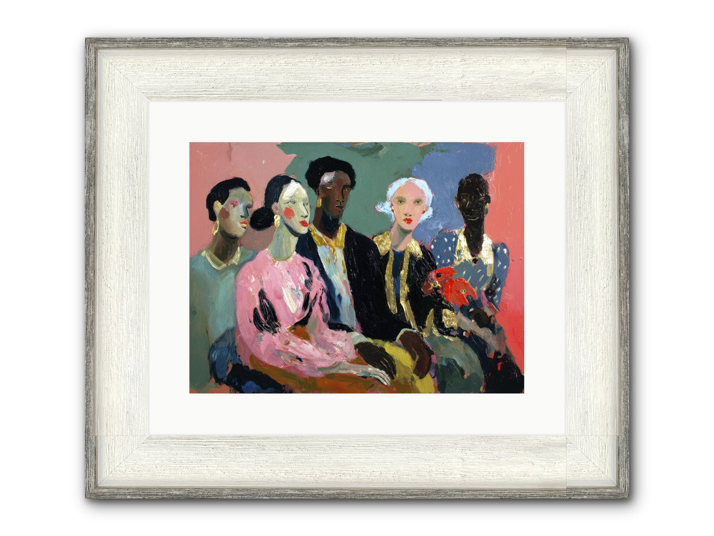 The Portrait Before Framed Print - Driftwood White 16x12