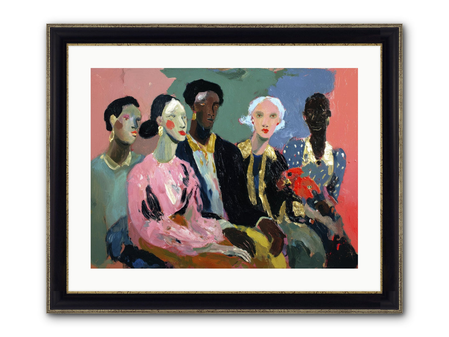 The Portrait Before Framed Print - Black & Gold 24x18