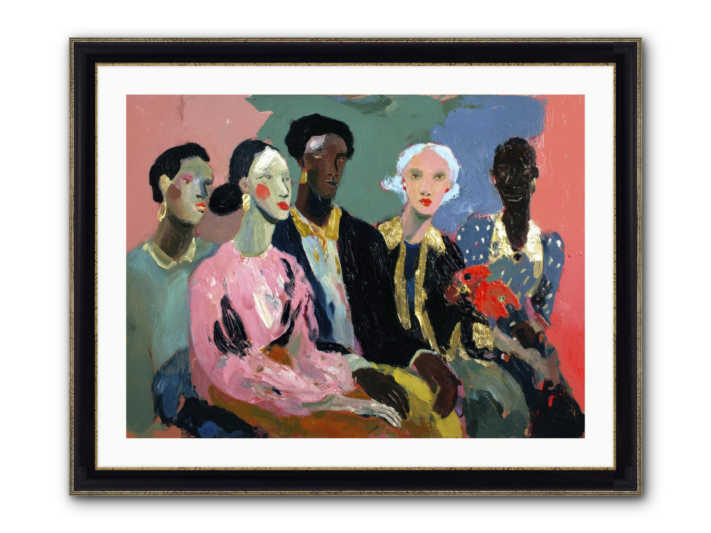 The Portrait Before Framed Print - Black & Gold 32x24