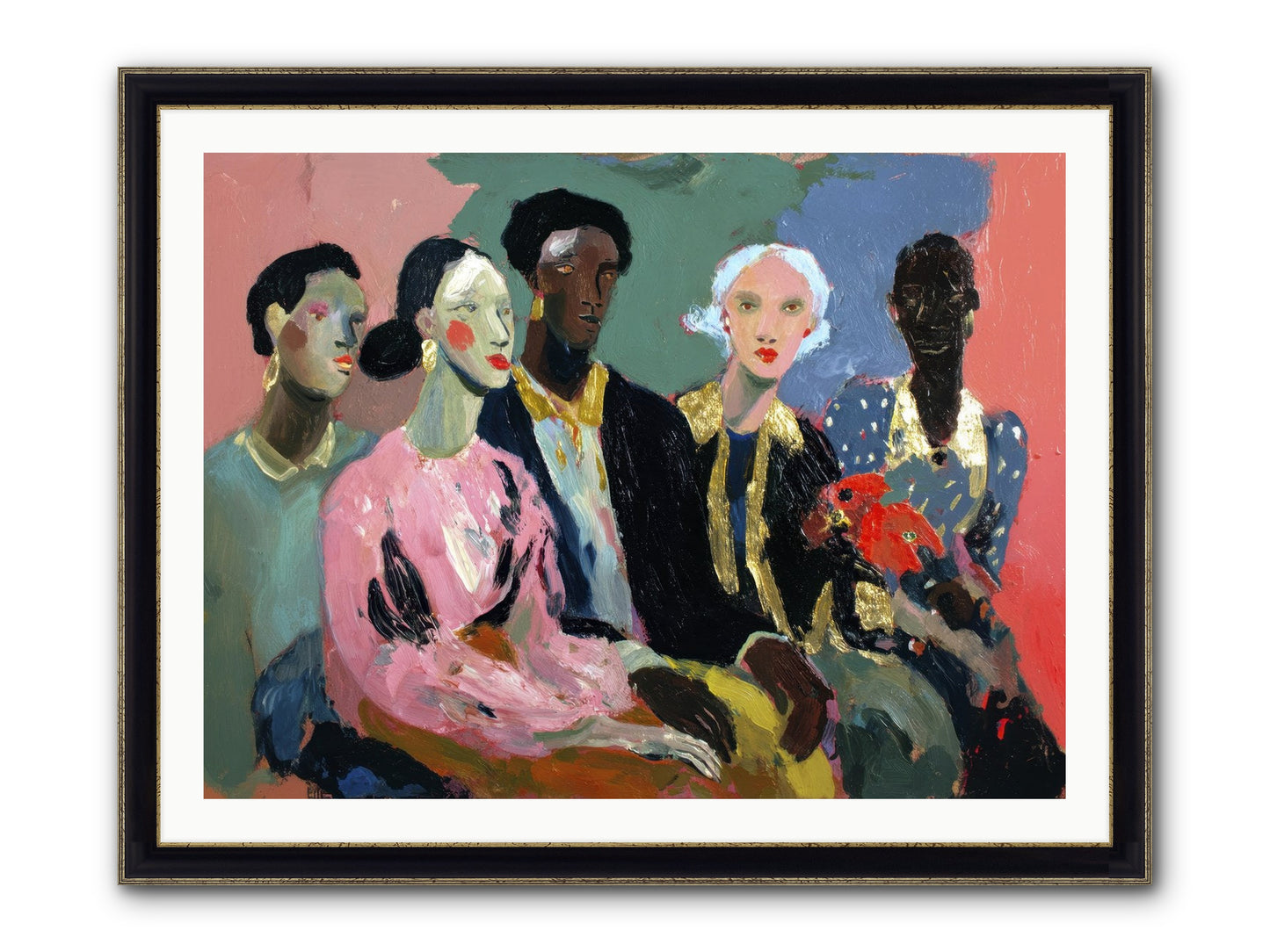 The Portrait Before Framed Print - Black & Gold 40x30