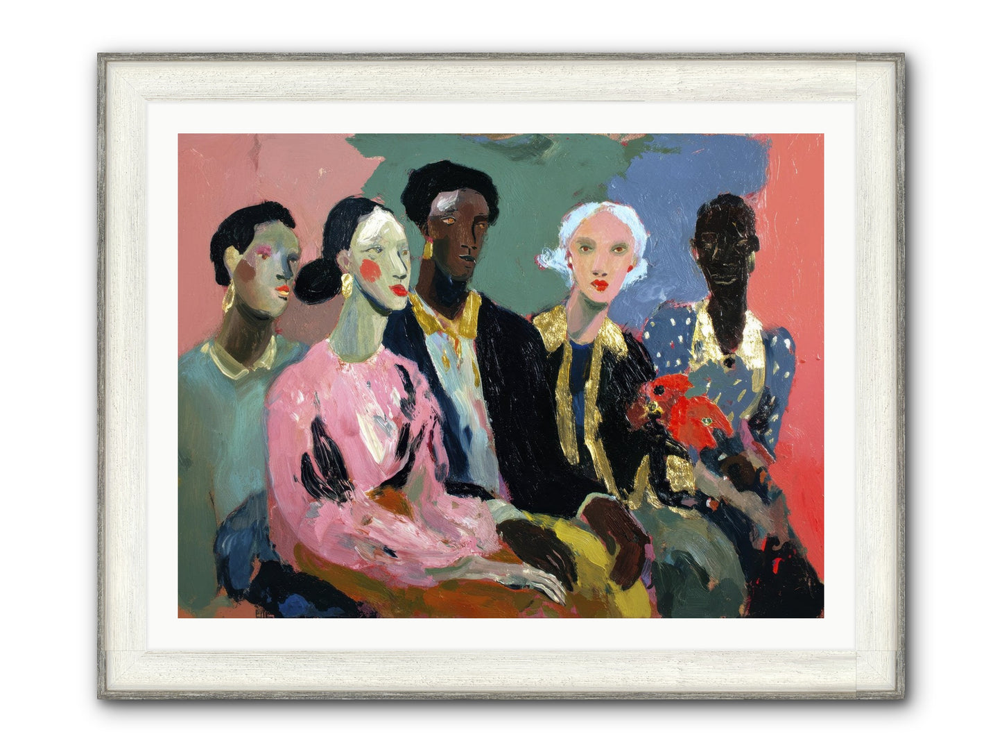 The Portrait Before Framed Print - Driftwood White 40x30