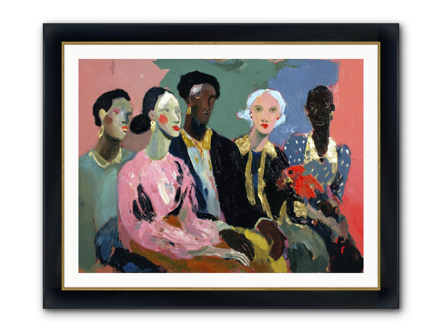 The Portrait Before Framed Print - Wide Black w/Gold 40x30