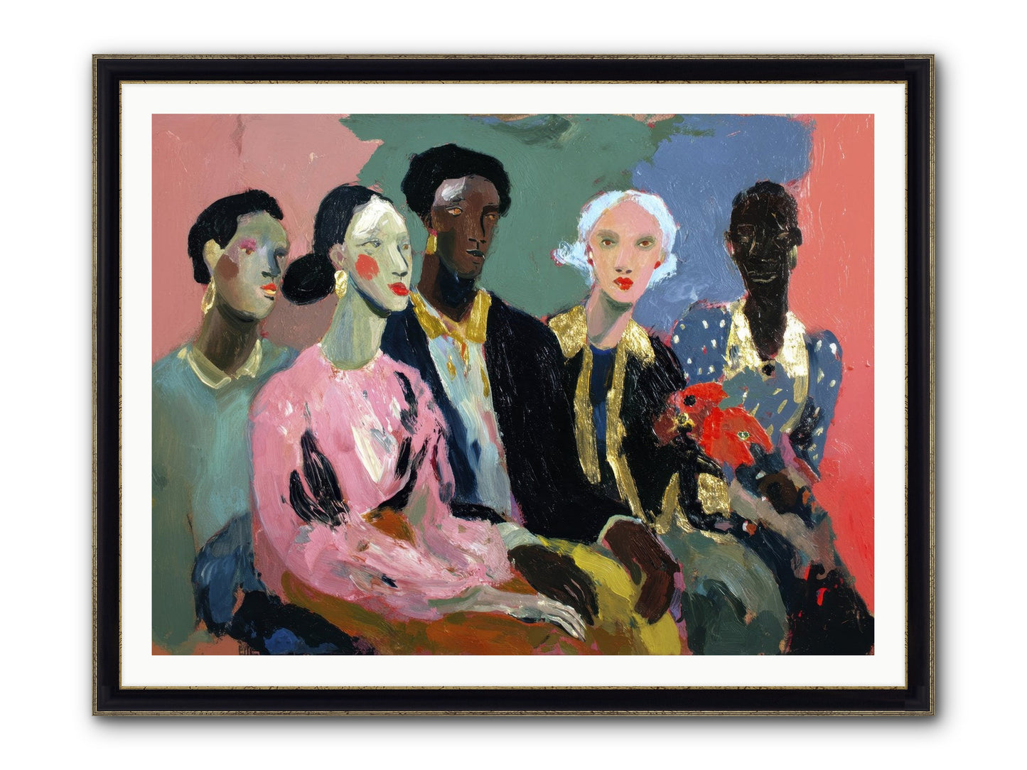 The Portrait Before Framed Print - Black & Gold 48x36