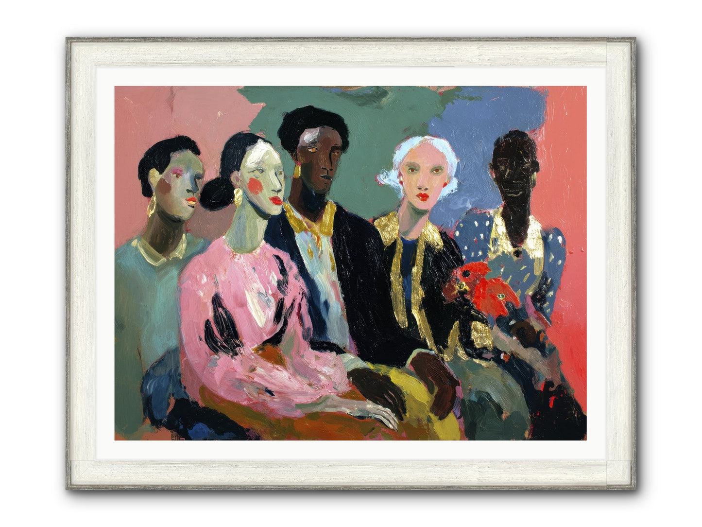The Portrait Before Framed Print - Driftwood White 48x36