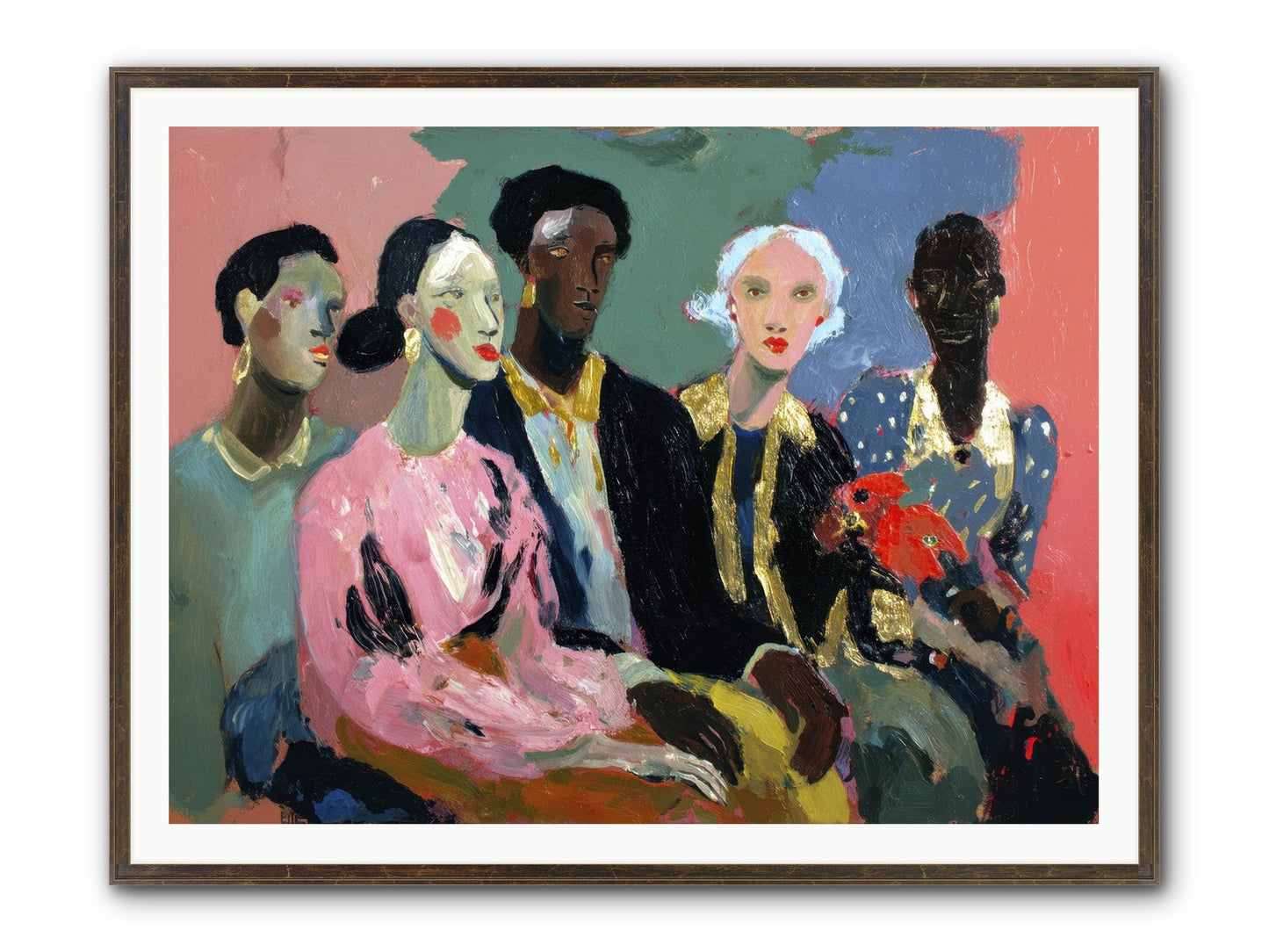 The Portrait Before Framed Print - Slimwoods Black/Gold 48x36