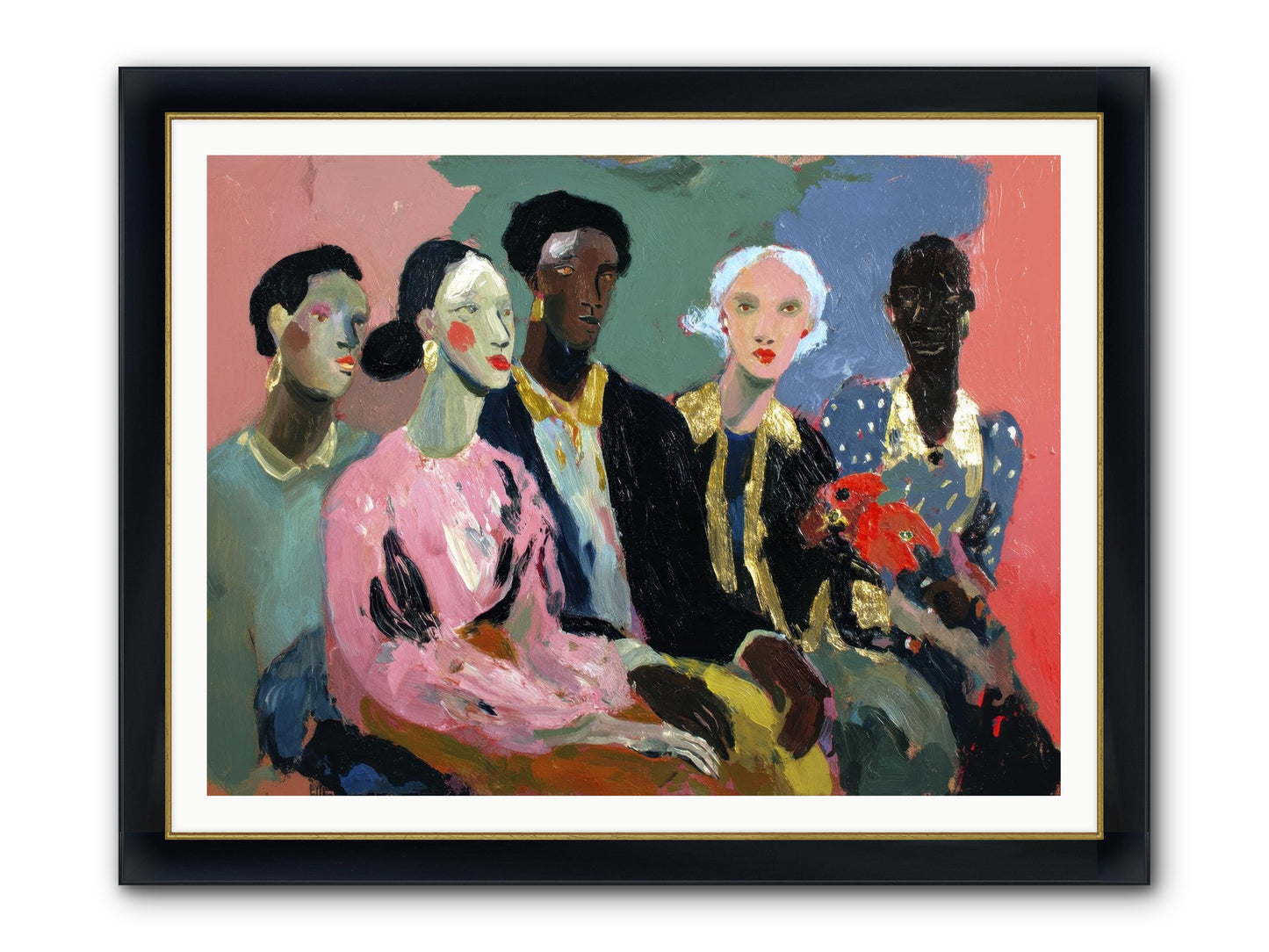 The Portrait Before Framed Print - Wide Black w/Gold 48x36