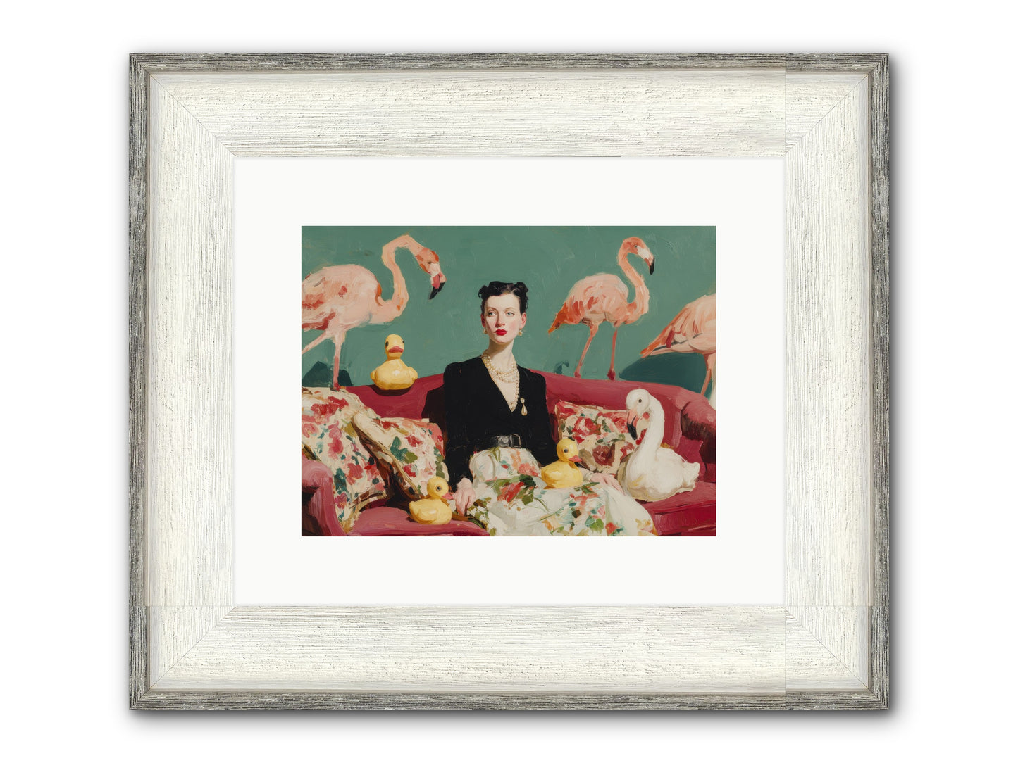 The Portraits Of Politesse Framed Print - Driftwood White 12x9