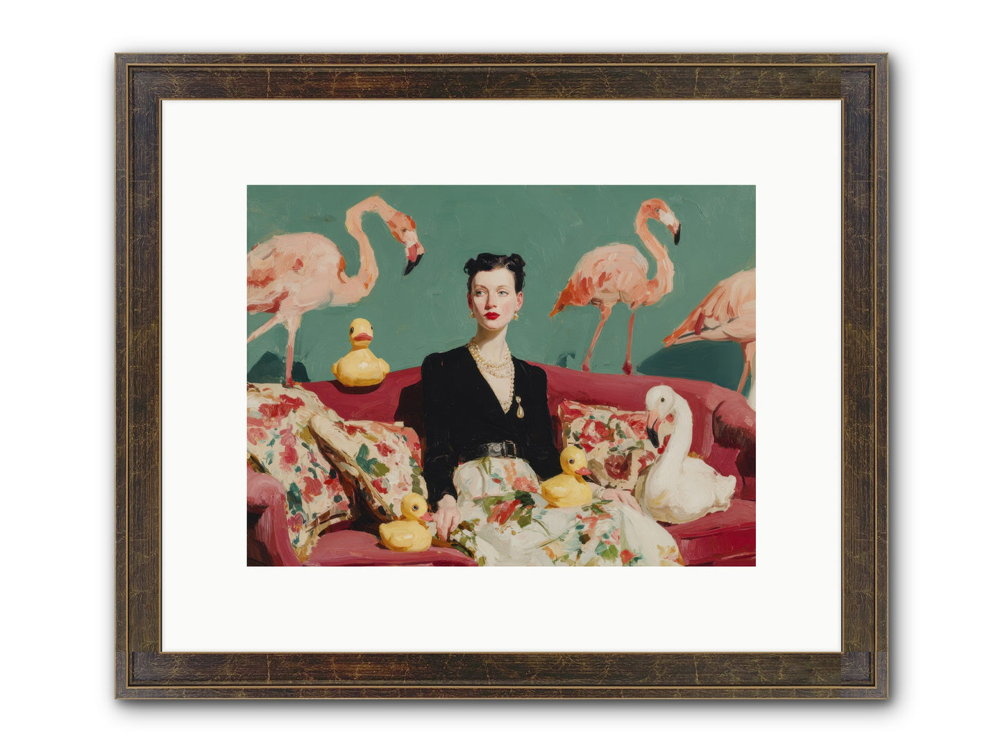 The Portraits Of Politesse Framed Print - Slimwoods Black/Gold 12x9