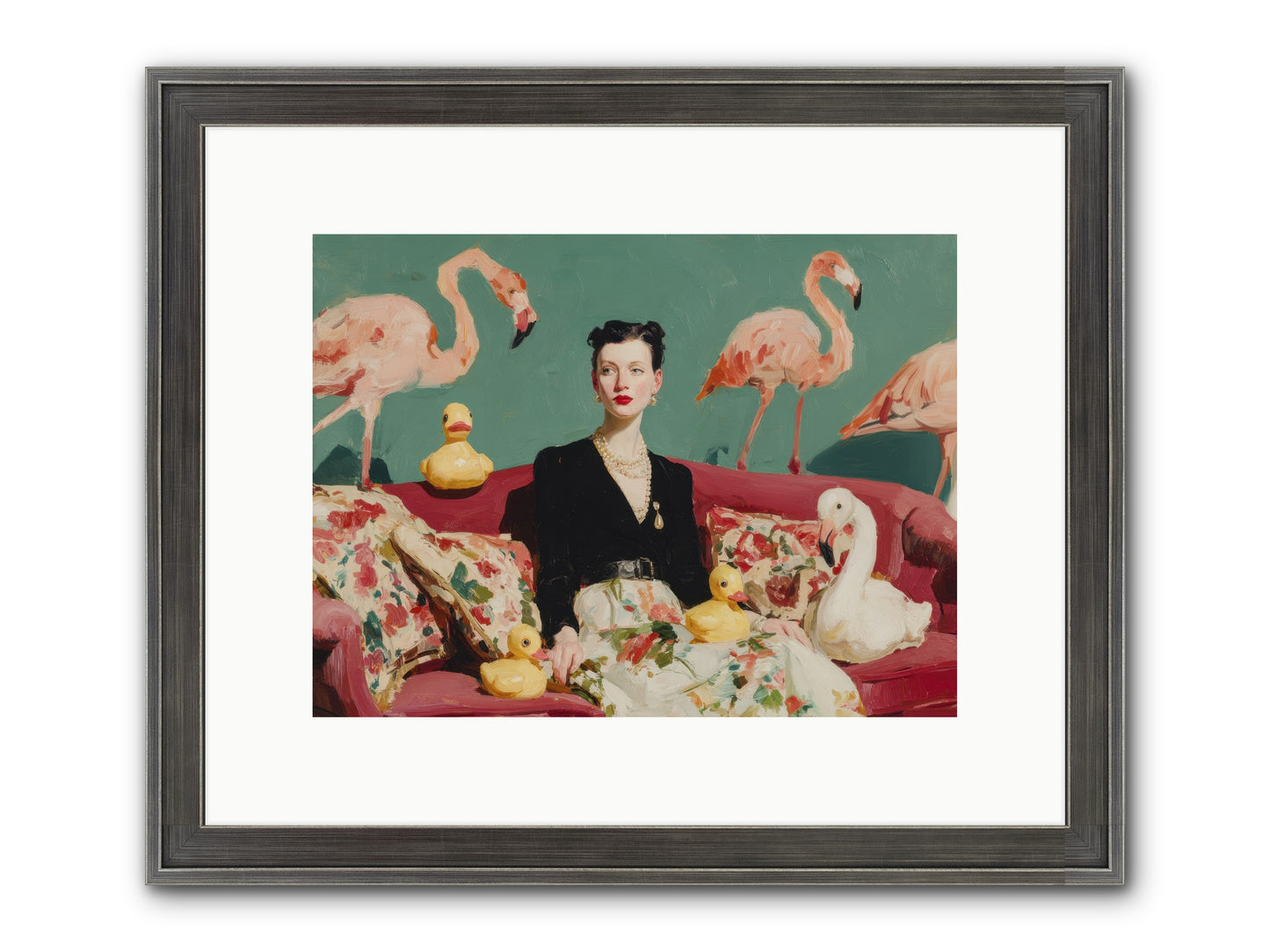 The Portraits Of Politesse Framed Print - Slimwoods Black/Silver 12x9