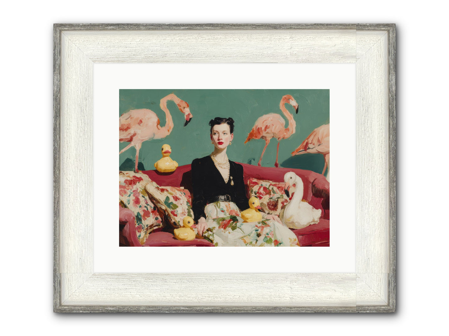 The Portraits Of Politesse Framed Print - Driftwood White 16x12