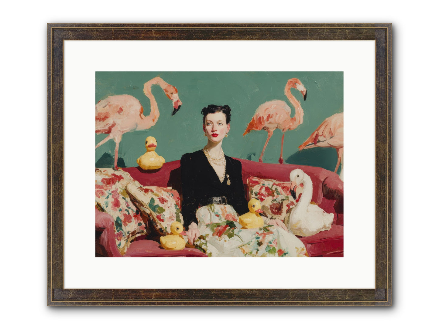 The Portraits Of Politesse Framed Print - Slimwoods Black/Gold 16x12