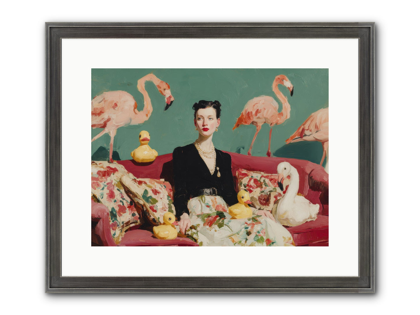The Portraits Of Politesse Framed Print - Slimwoods Black/Silver 16x12