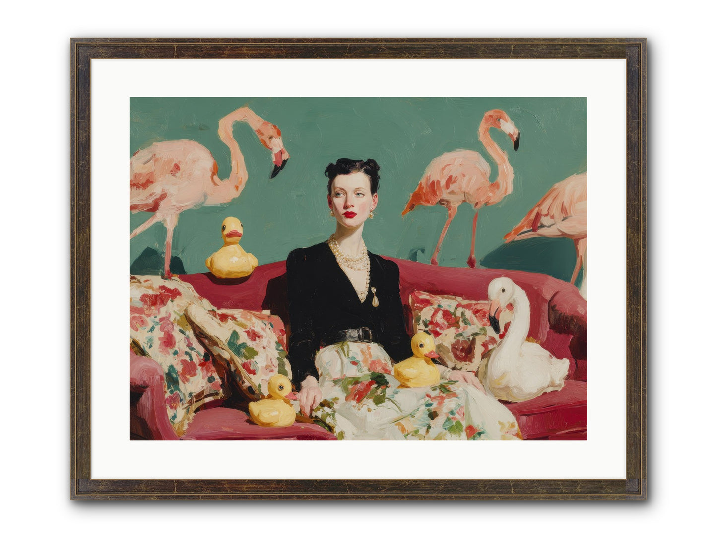 The Portraits Of Politesse Framed Print - Slimwoods Black/Gold 24x18