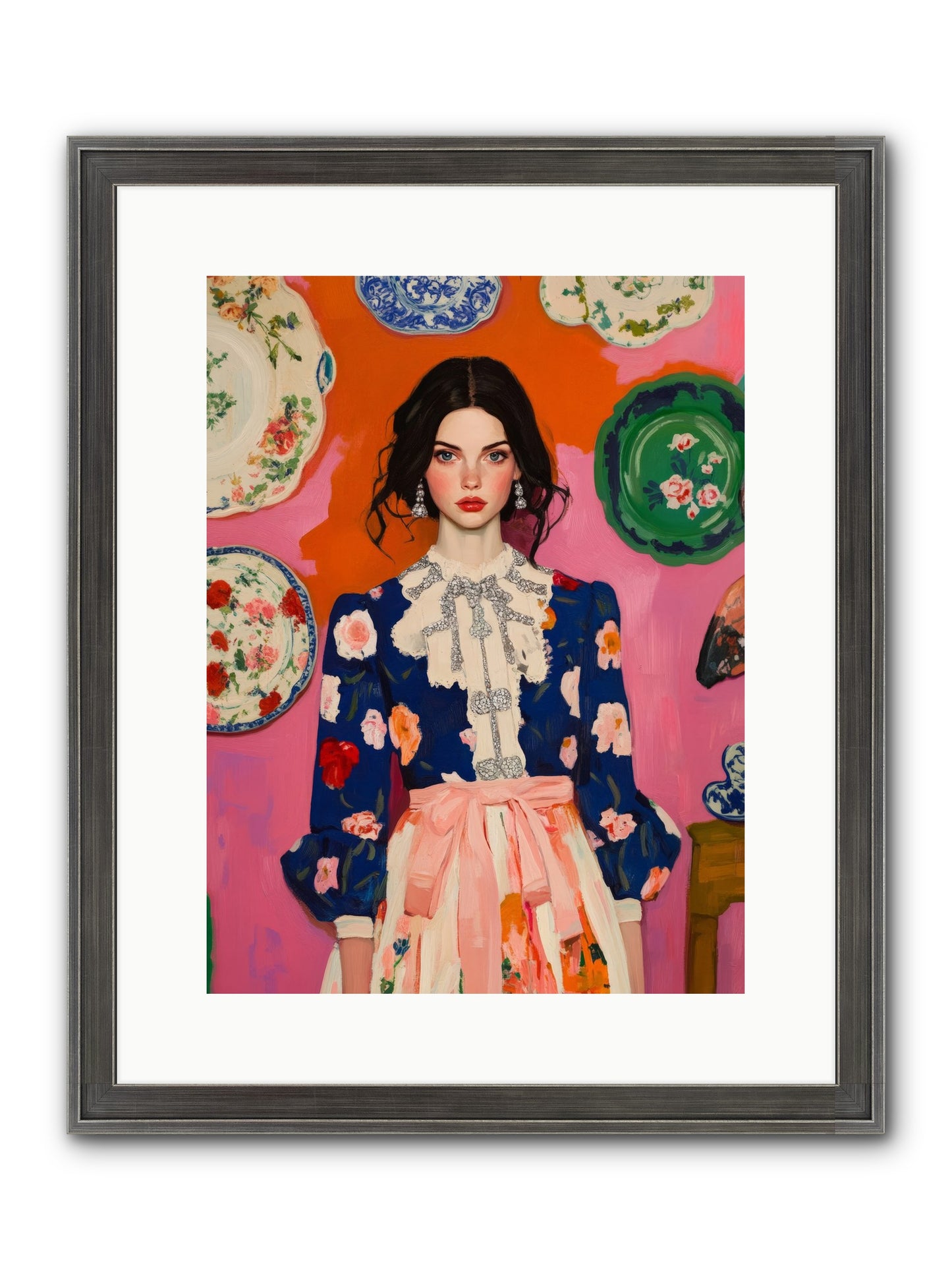 The Queen Anne Society Framed Print - Slimwoods Black/Silver 12x16