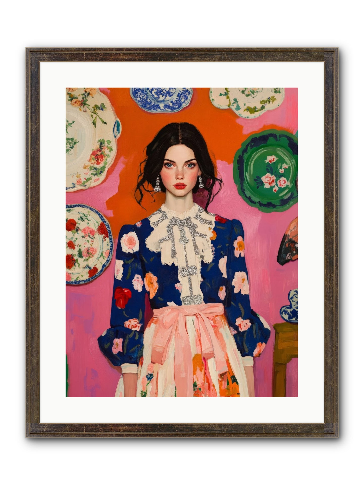 The Queen Anne Society Framed Print - Slimwoods Black/Gold 18x24