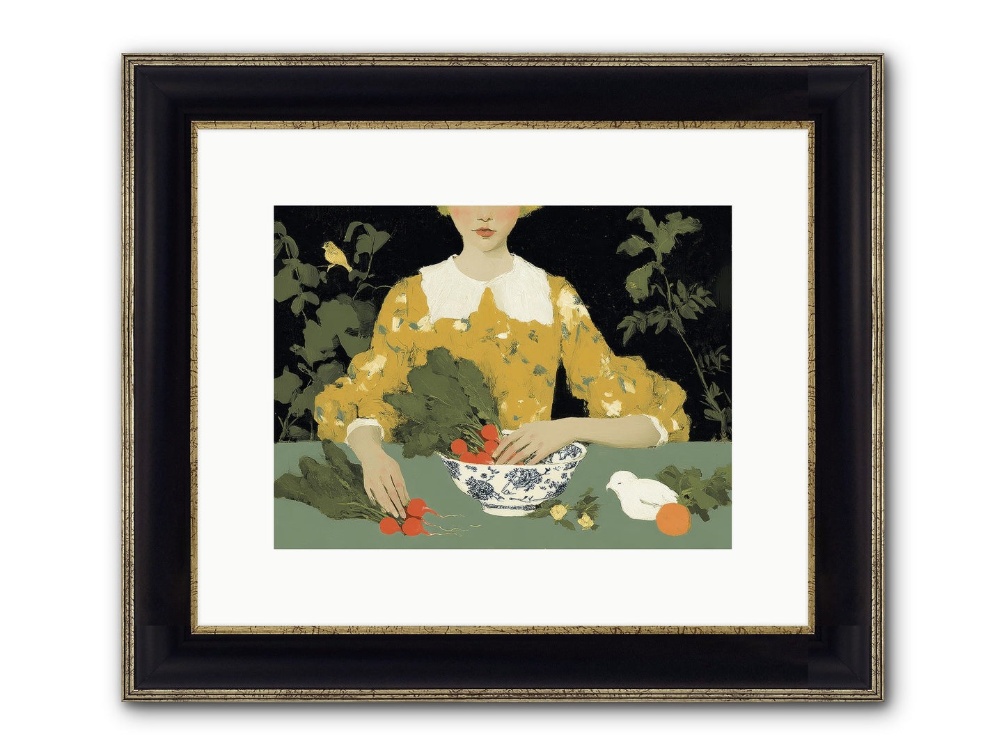 The Quiet Before Framed Print - Black & Gold 12x9
