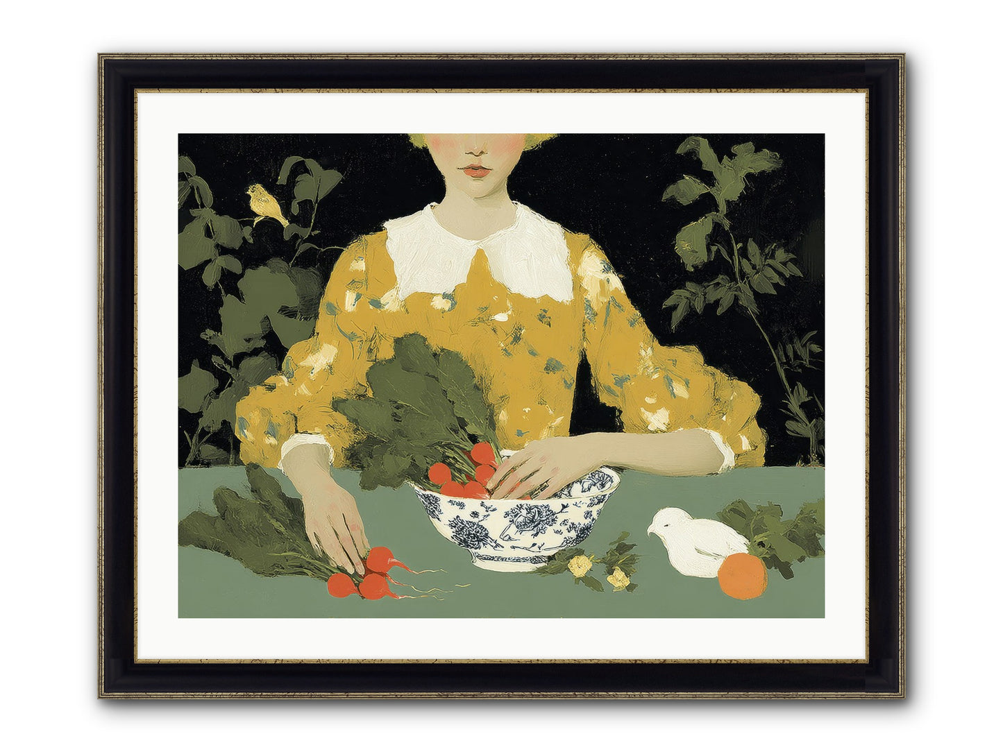 The Quiet Before Framed Print - Black & Gold 32x24