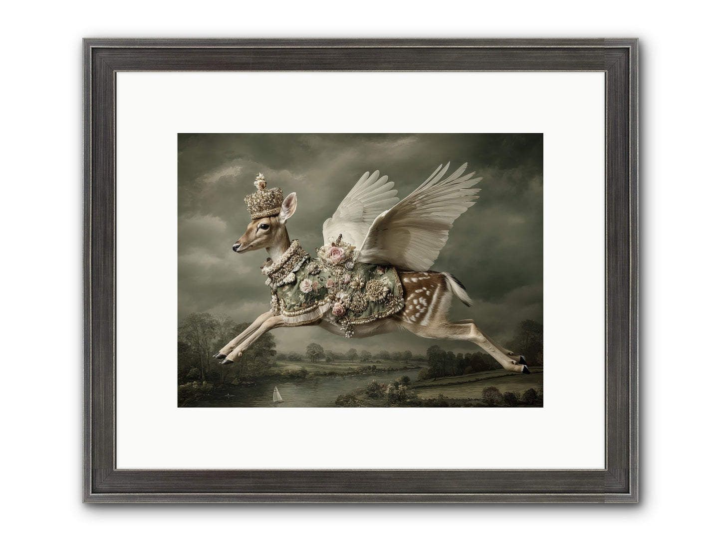 The Quiet Between Bells Framed Print - Slimwoods Black/Silver 12x9