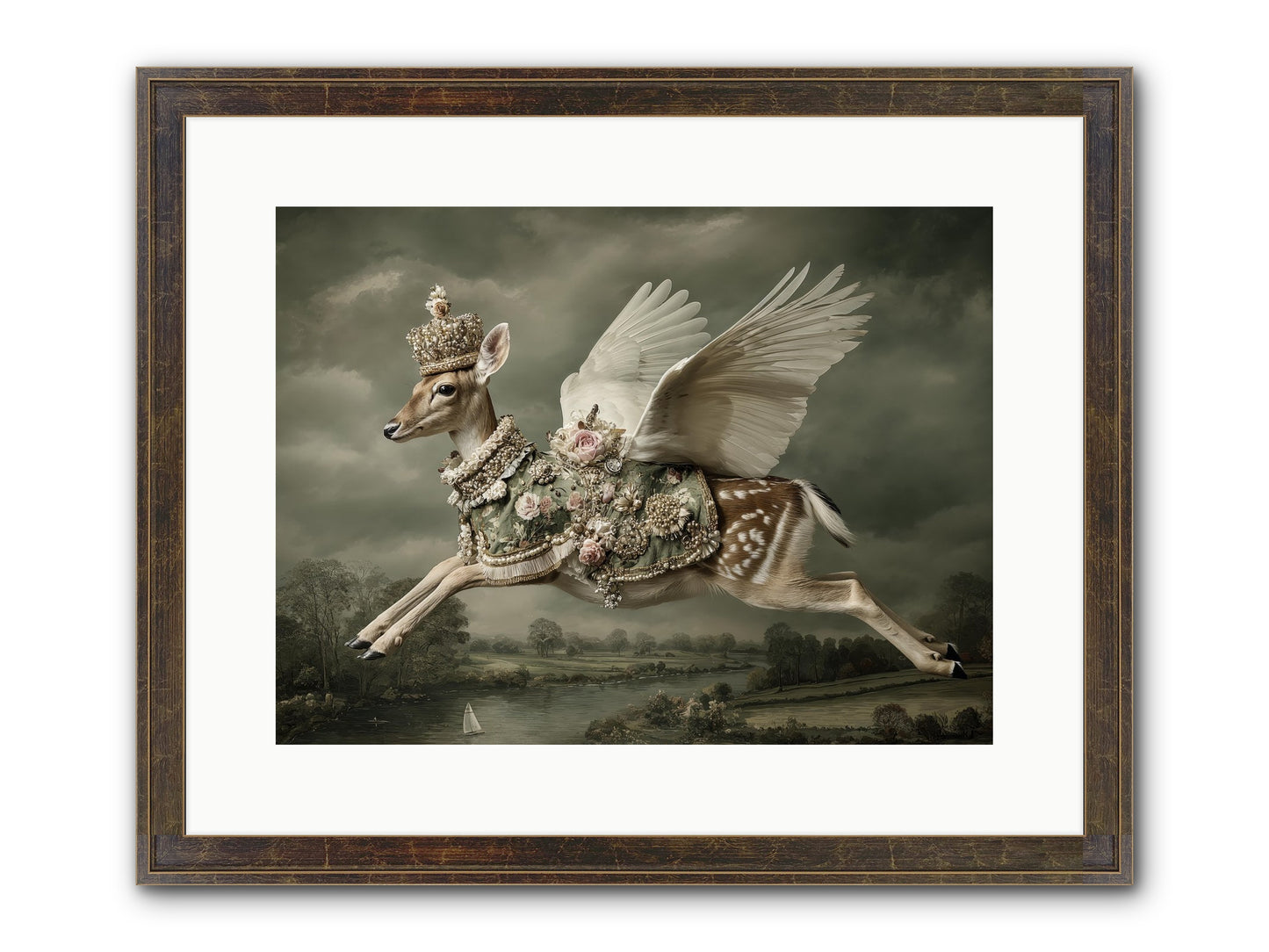 The Quiet Between Bells Framed Print - Slimwoods Black/Gold 16x12