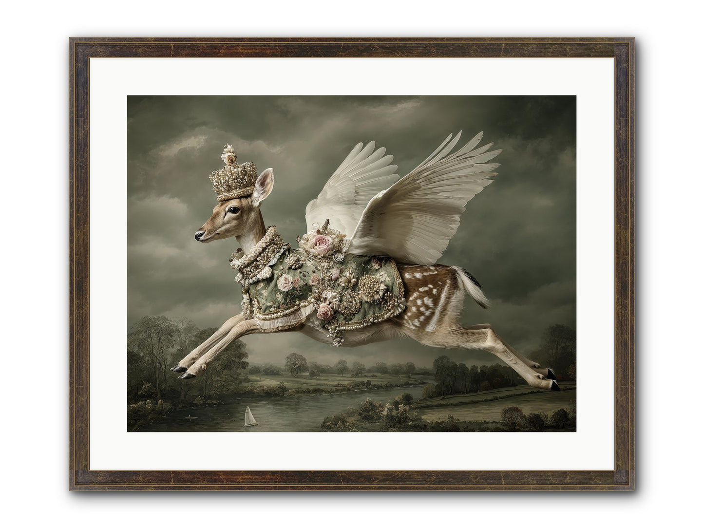 The Quiet Between Bells Framed Print - Slimwoods Black/Gold 24x18