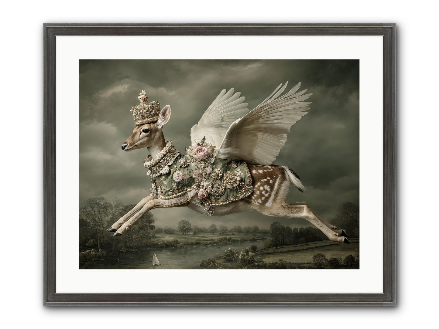 The Quiet Between Bells Framed Print - Slimwoods Black/Silver 24x18