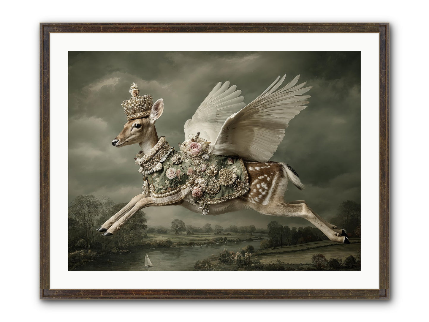 The Quiet Between Bells Framed Print - Slimwoods Black/Gold 32x24